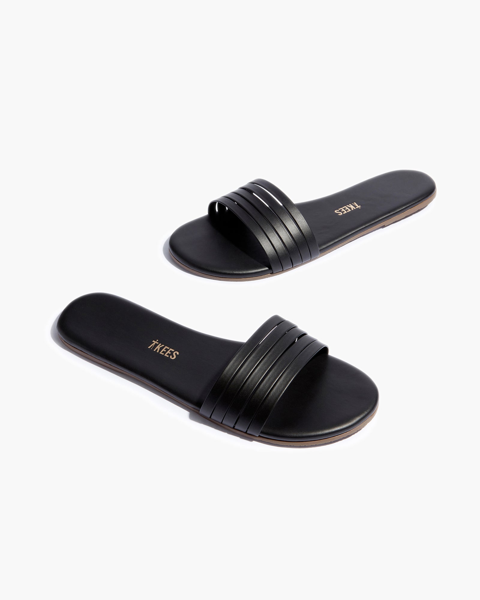 TKEES Austyn Women's Slides Black | UZRESC-983