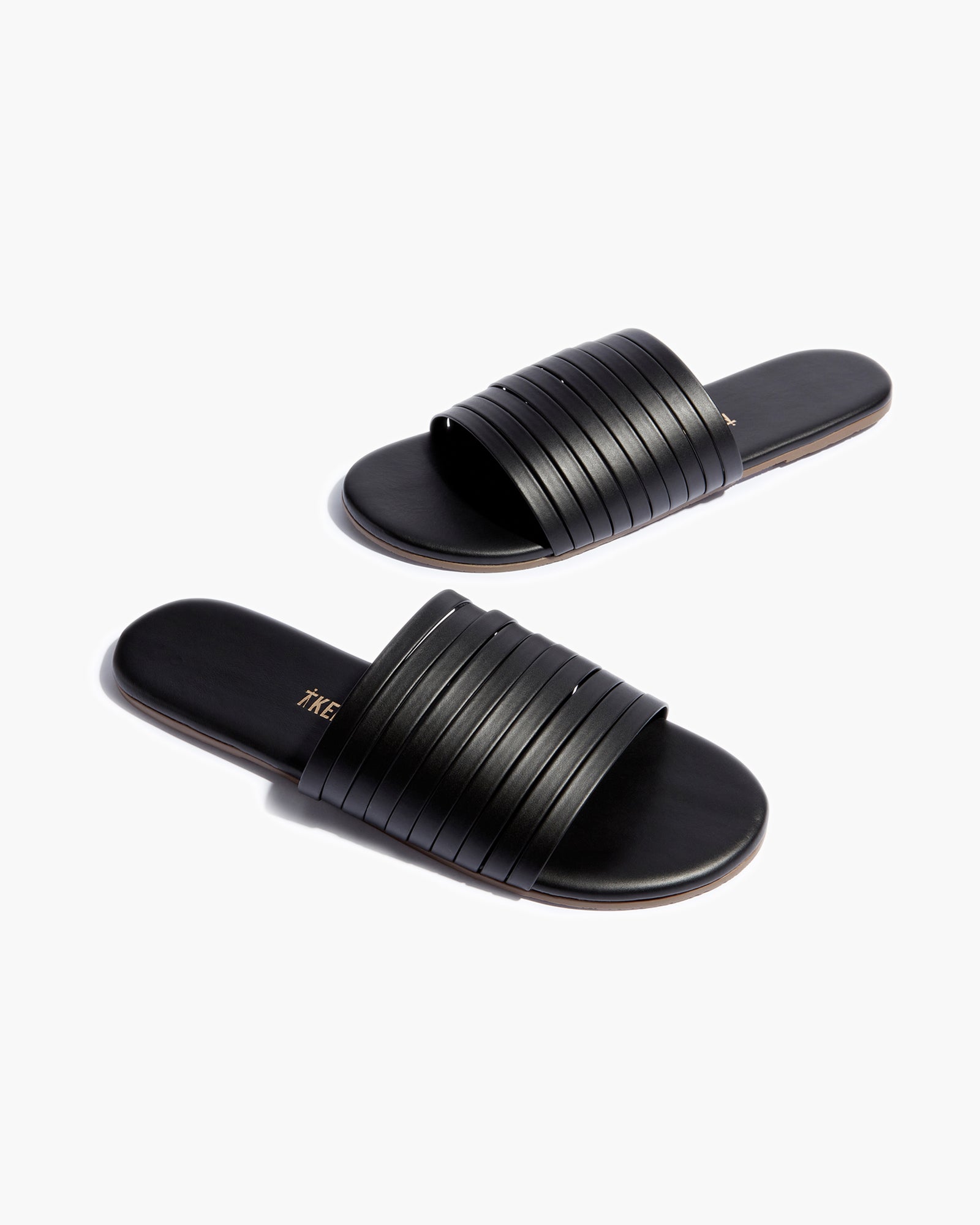 TKEES Avery Women's Slides Black | CRKYPI-735