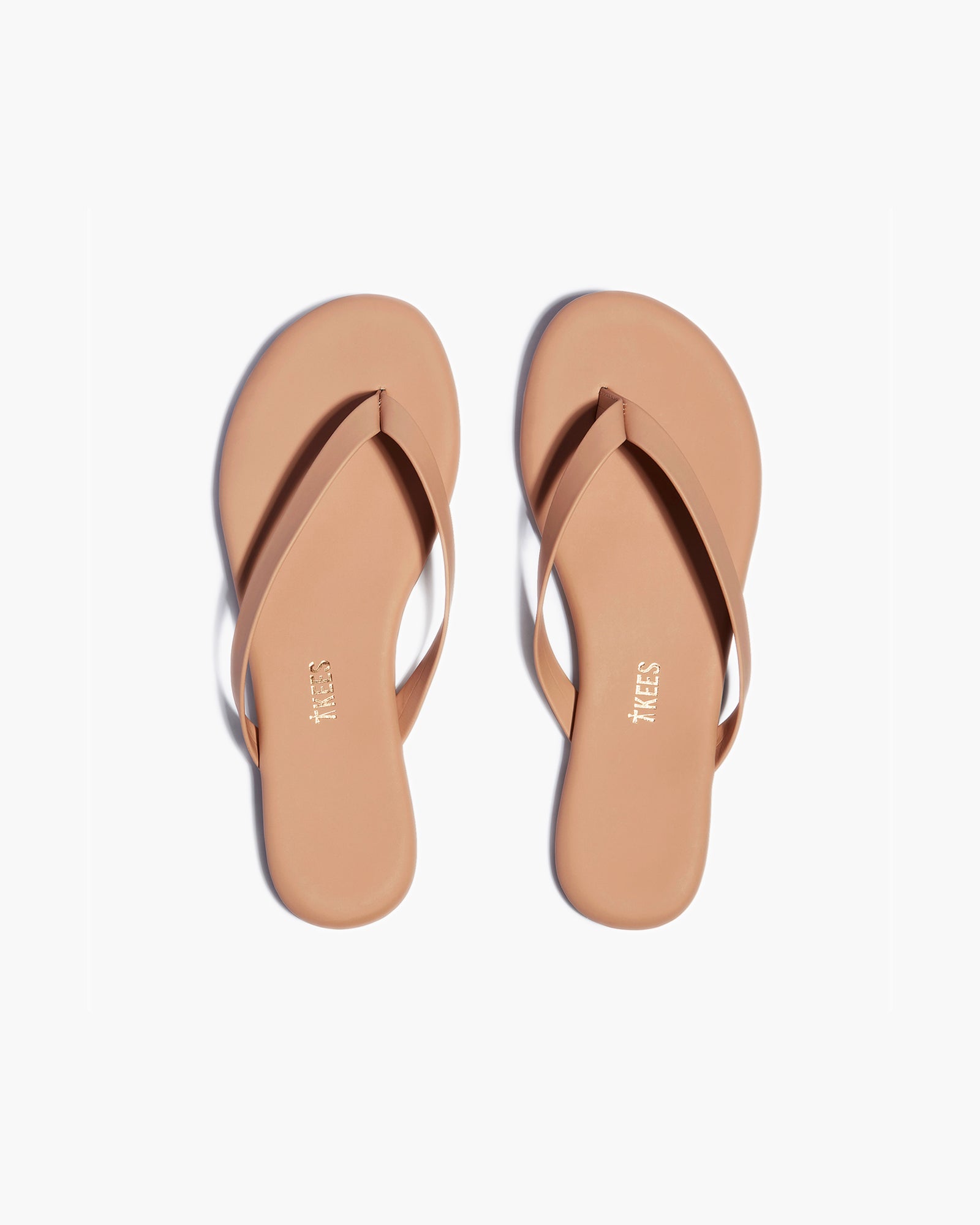 TKEES Boyfriend Vegan Women\'s Flip Flops Rose Gold | AXUGSC-650