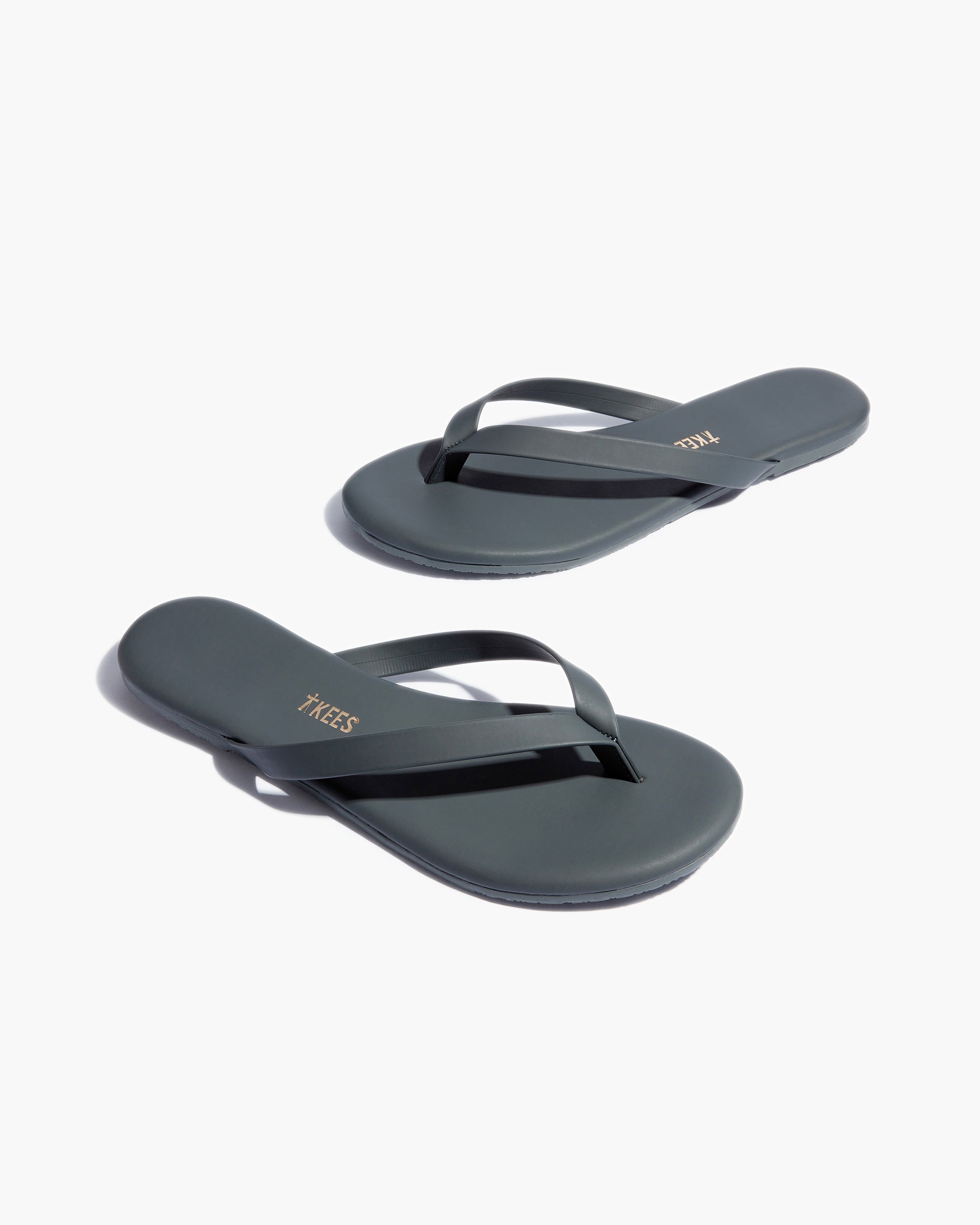 TKEES Boyfriend Vegan Women's Flip Flops Blue | OGBFZA-350