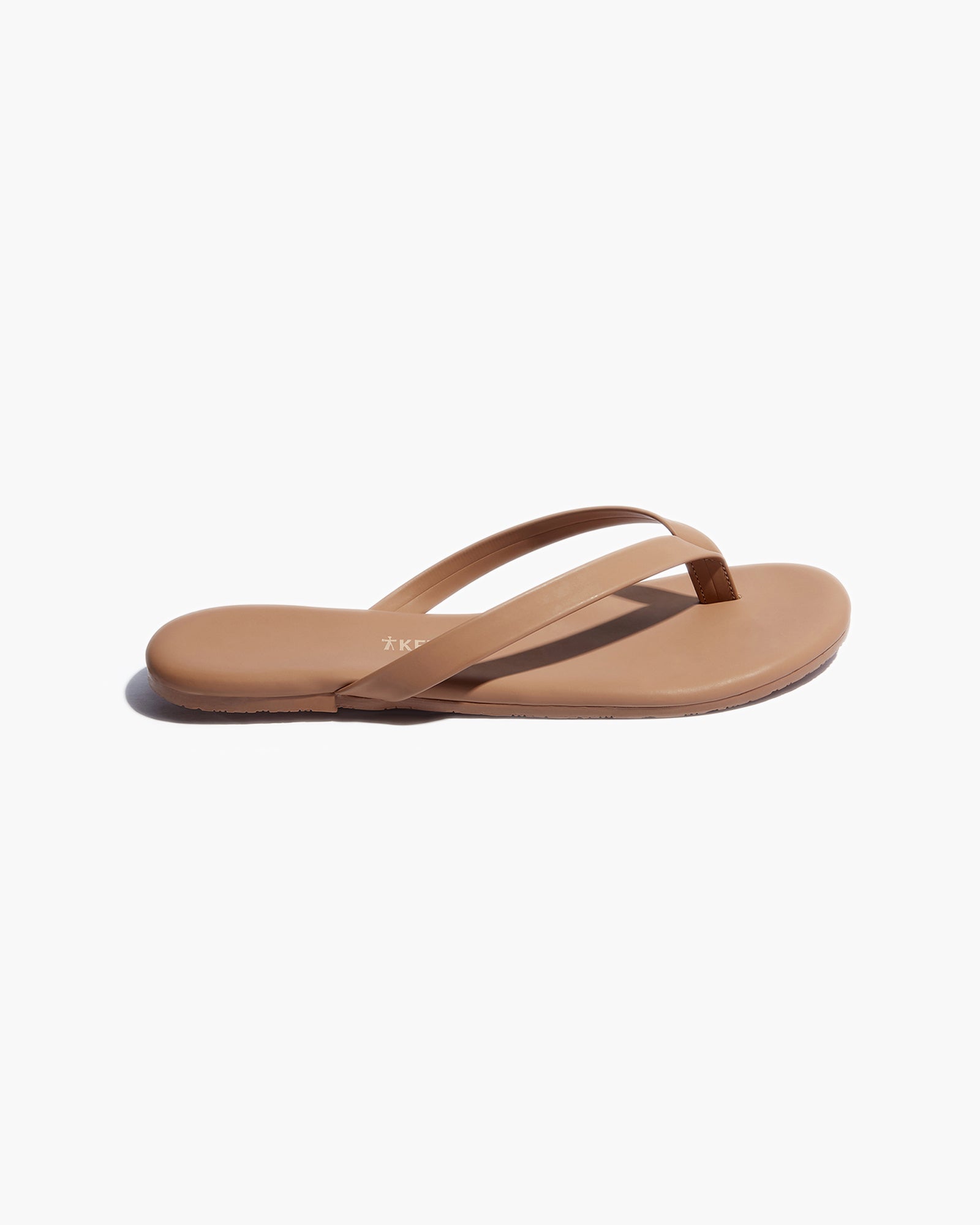 TKEES Boyfriend Vegan Women's Flip Flops Brown | RINVOH-425