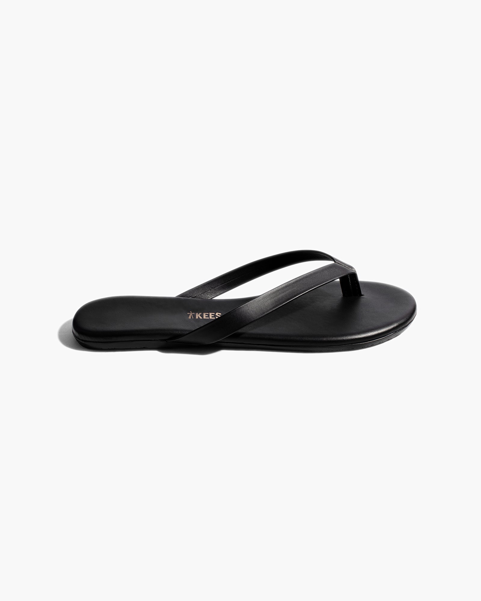 TKEES Boyfriend Vegan Women's Flip Flops Black | XOFVQD-019