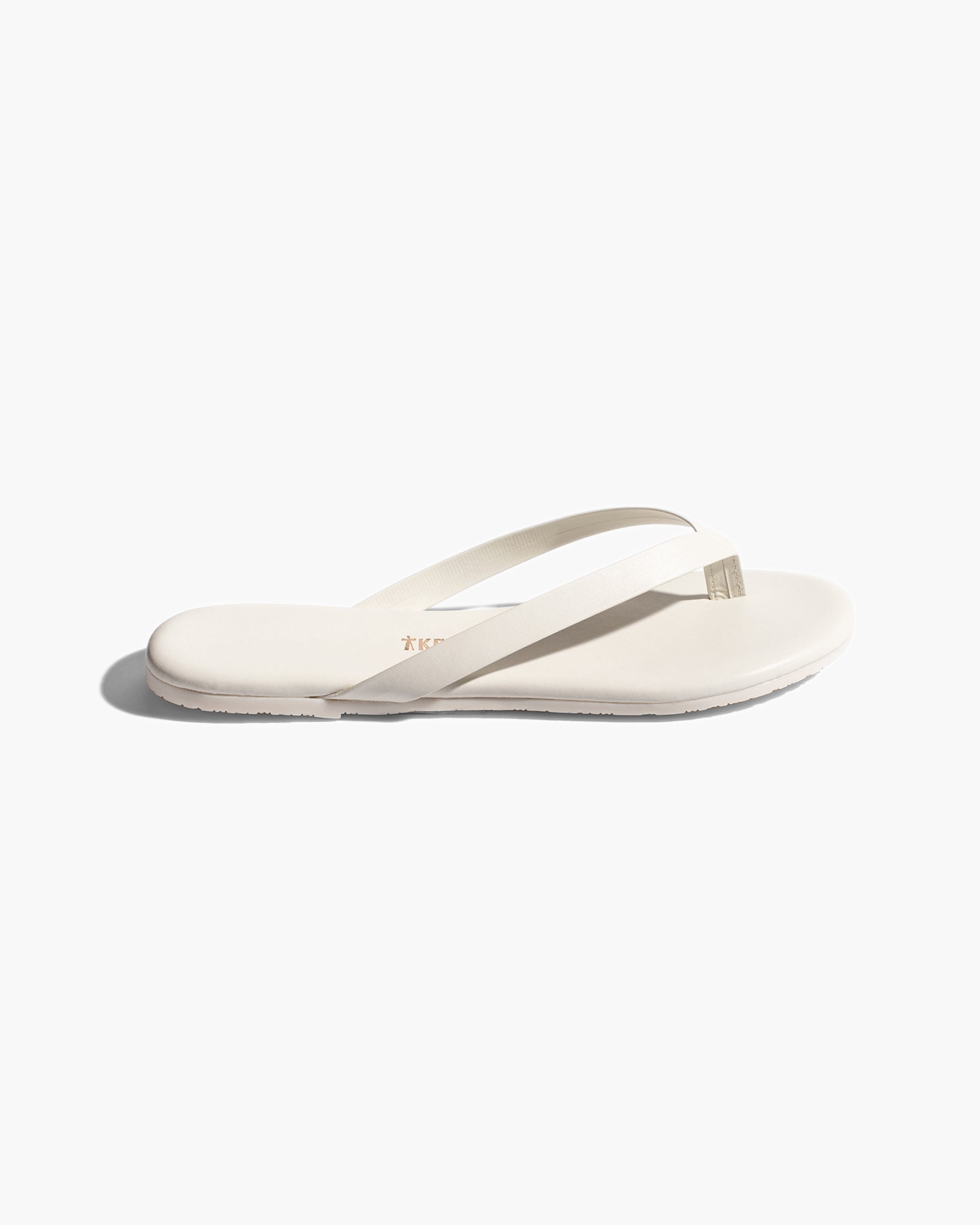 TKEES Boyfriend Women's Flip Flops Cream | OLXQCG-780