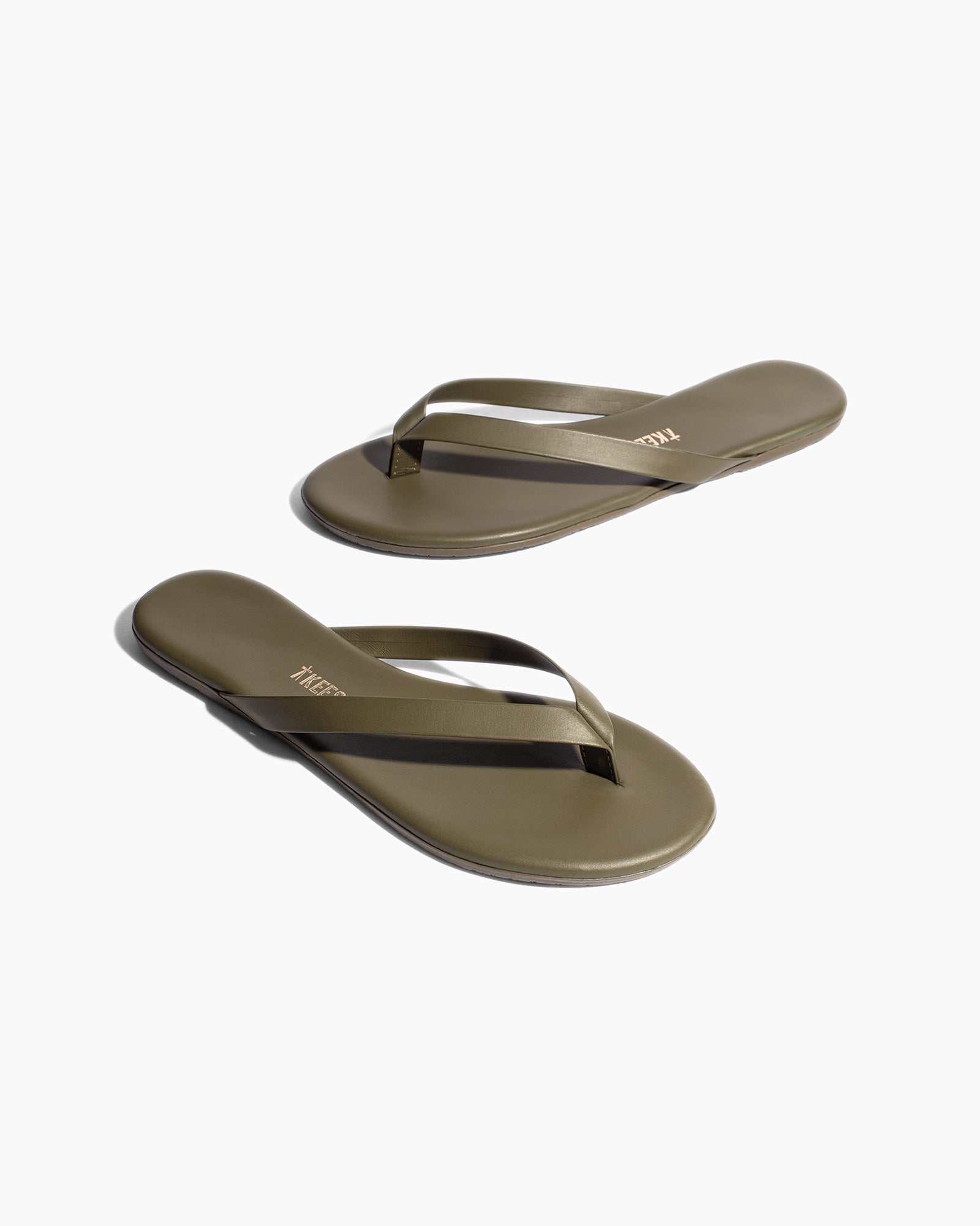 TKEES Boyfriend Women's Flip Flops Green | UVIOSK-814