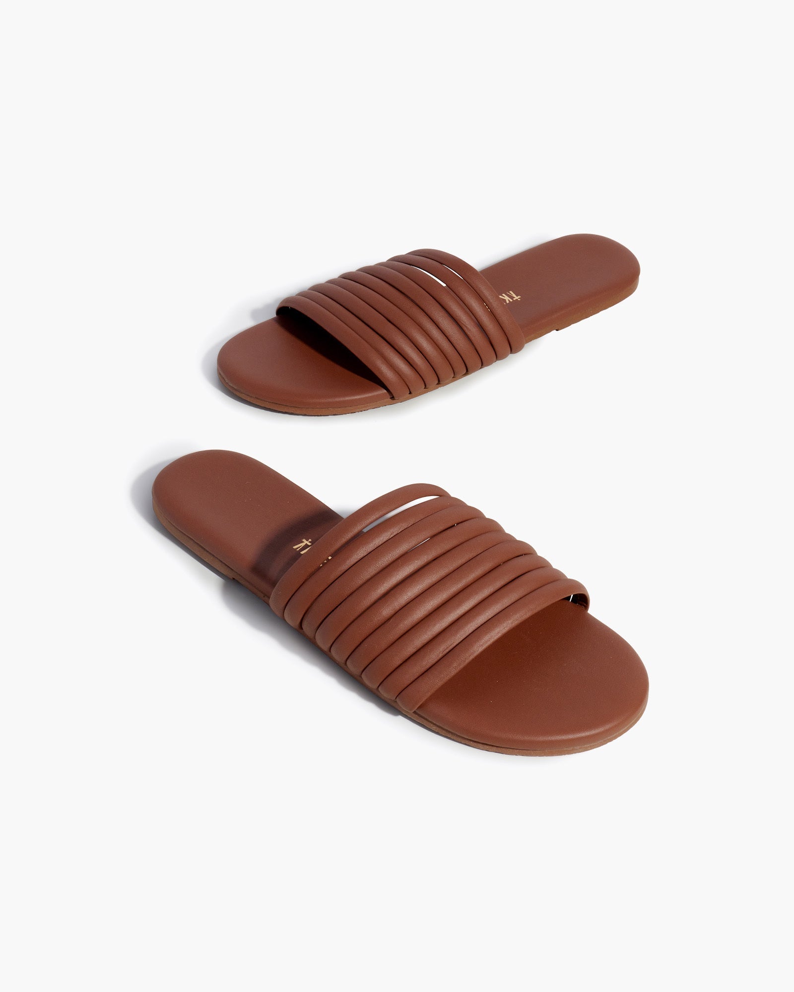 TKEES Caro Women's Slides Brown | FWDPCO-350