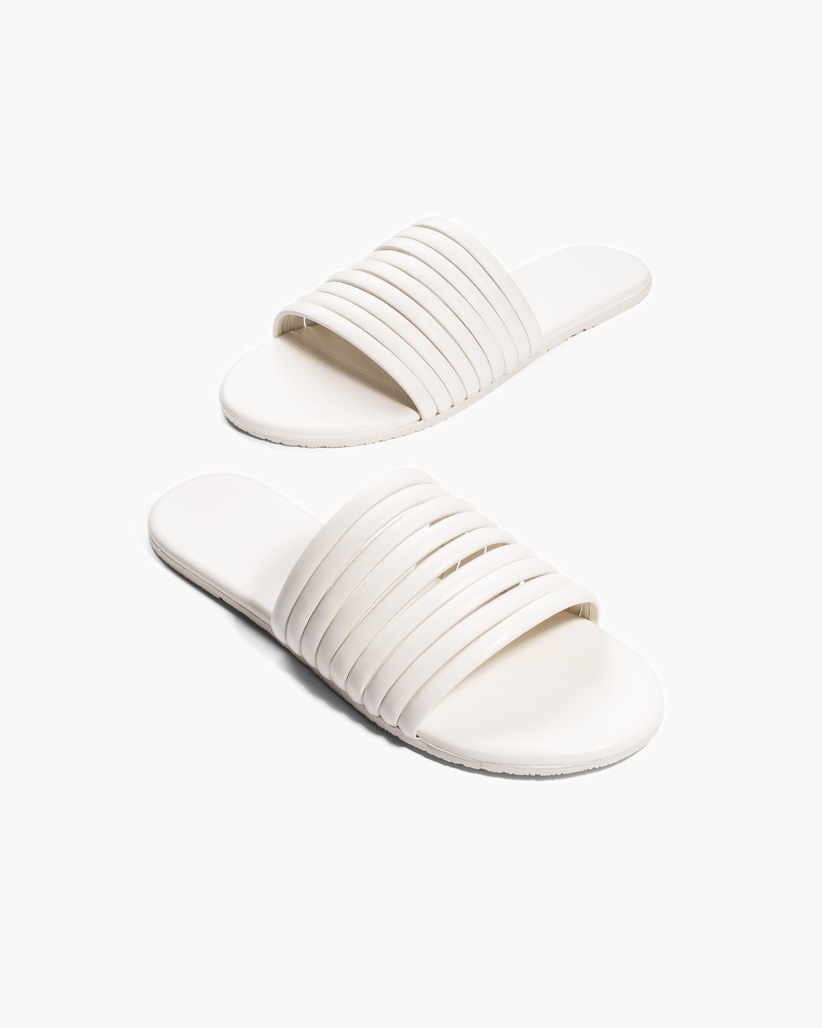 TKEES Caro Women's Slides Cream | OEWLTD-178