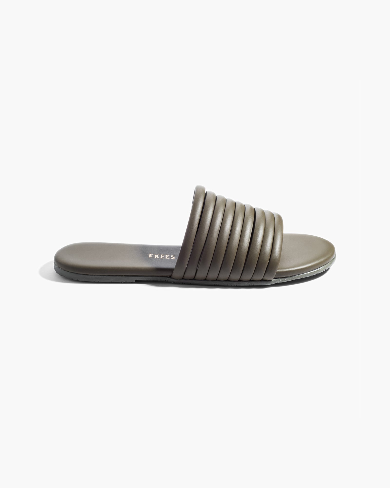 TKEES Caro Women's Slides Olive | MCPKGQ-561