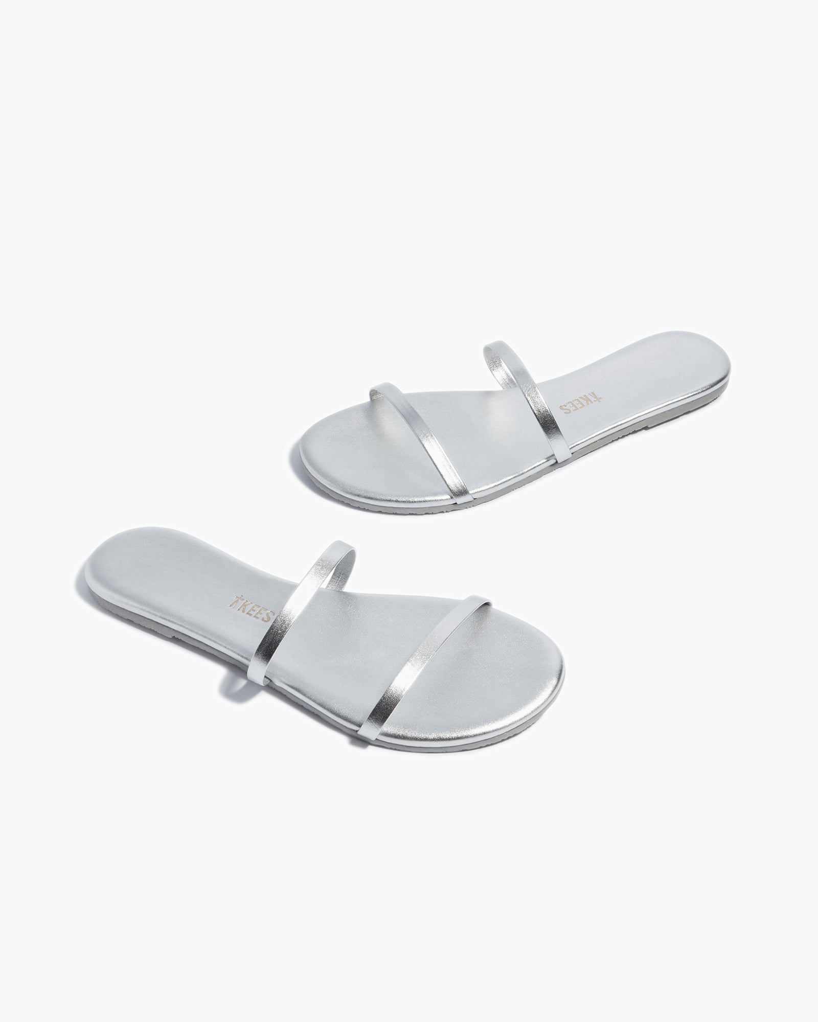 TKEES Gemma Metallics Women's Sandals Silver | ZFEGIW-621