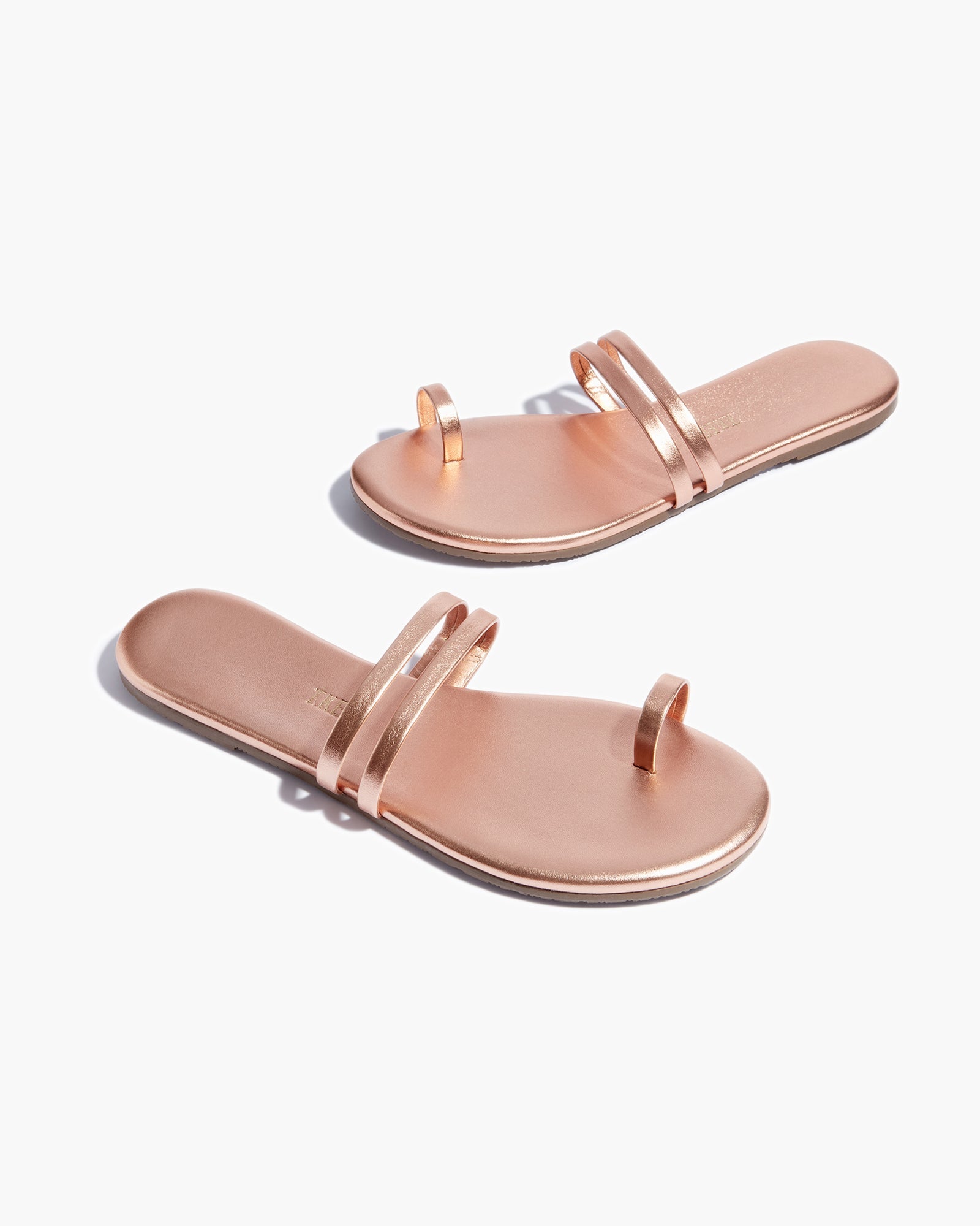 TKEES Leah Metallics Women's Sandals Pink | YWIRTV-790