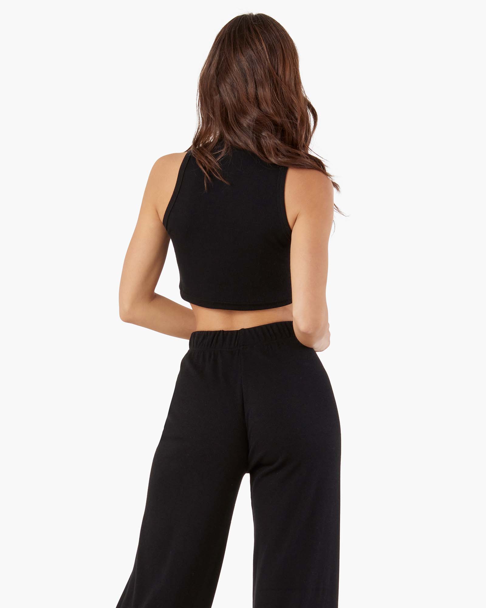 TKEES Light Rib Culotte Women's Pants Black | BSZJGD-574