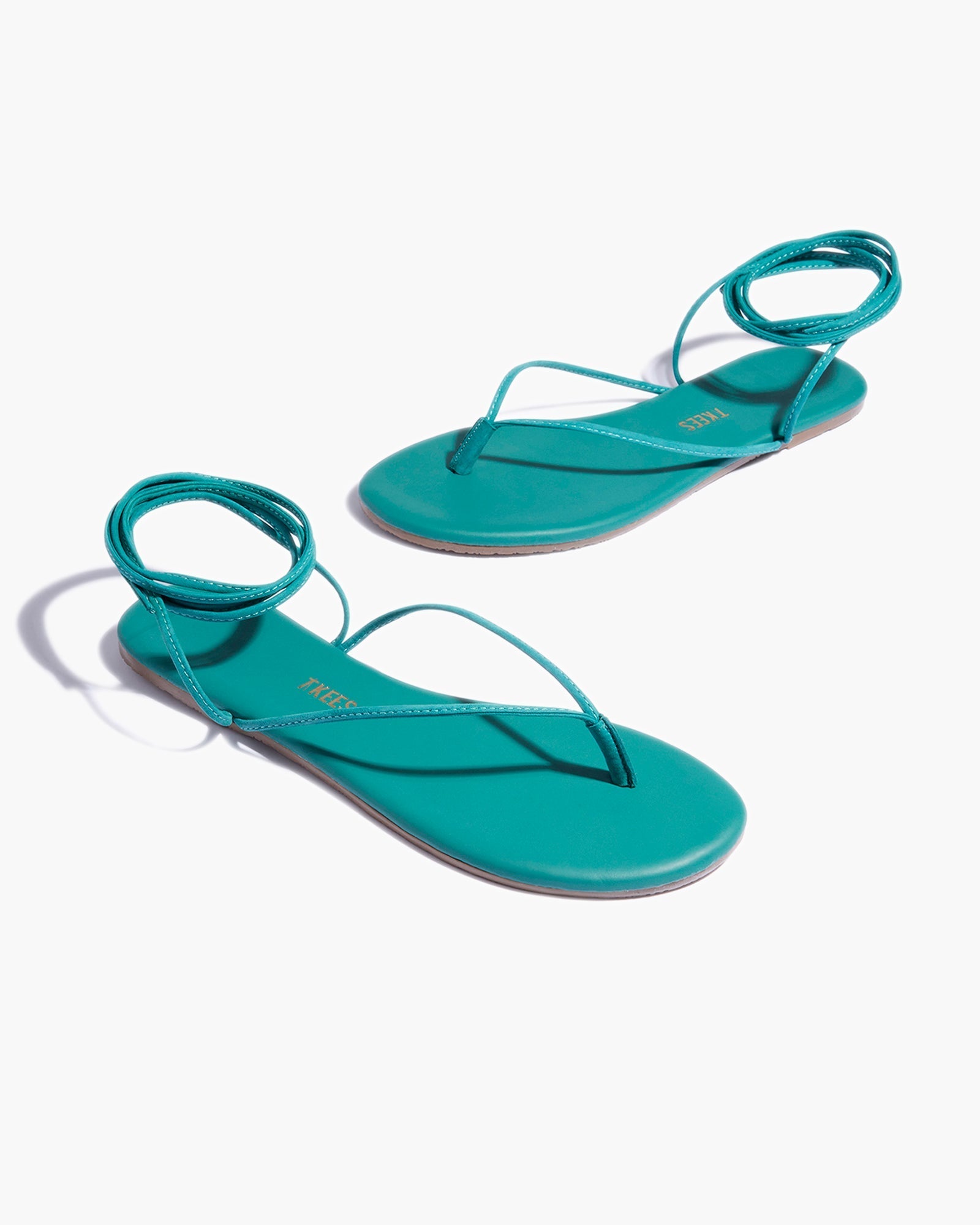 TKEES Lilu Pigments Women's Sandals Turquoise | AXNZSV-027