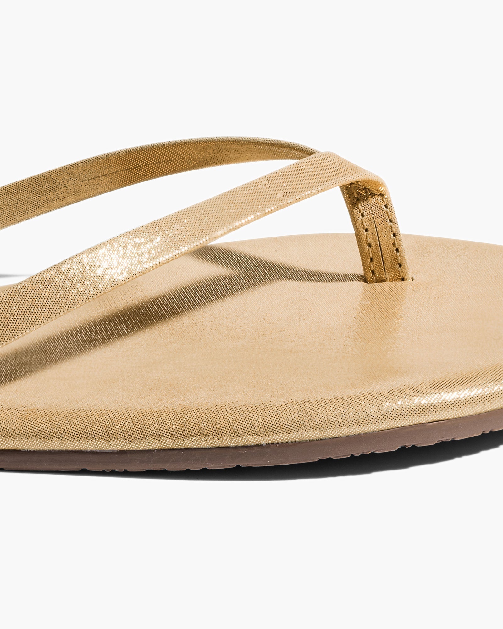 TKEES Lily Glitters Women's Flip Flops Gold | VEZARB-501