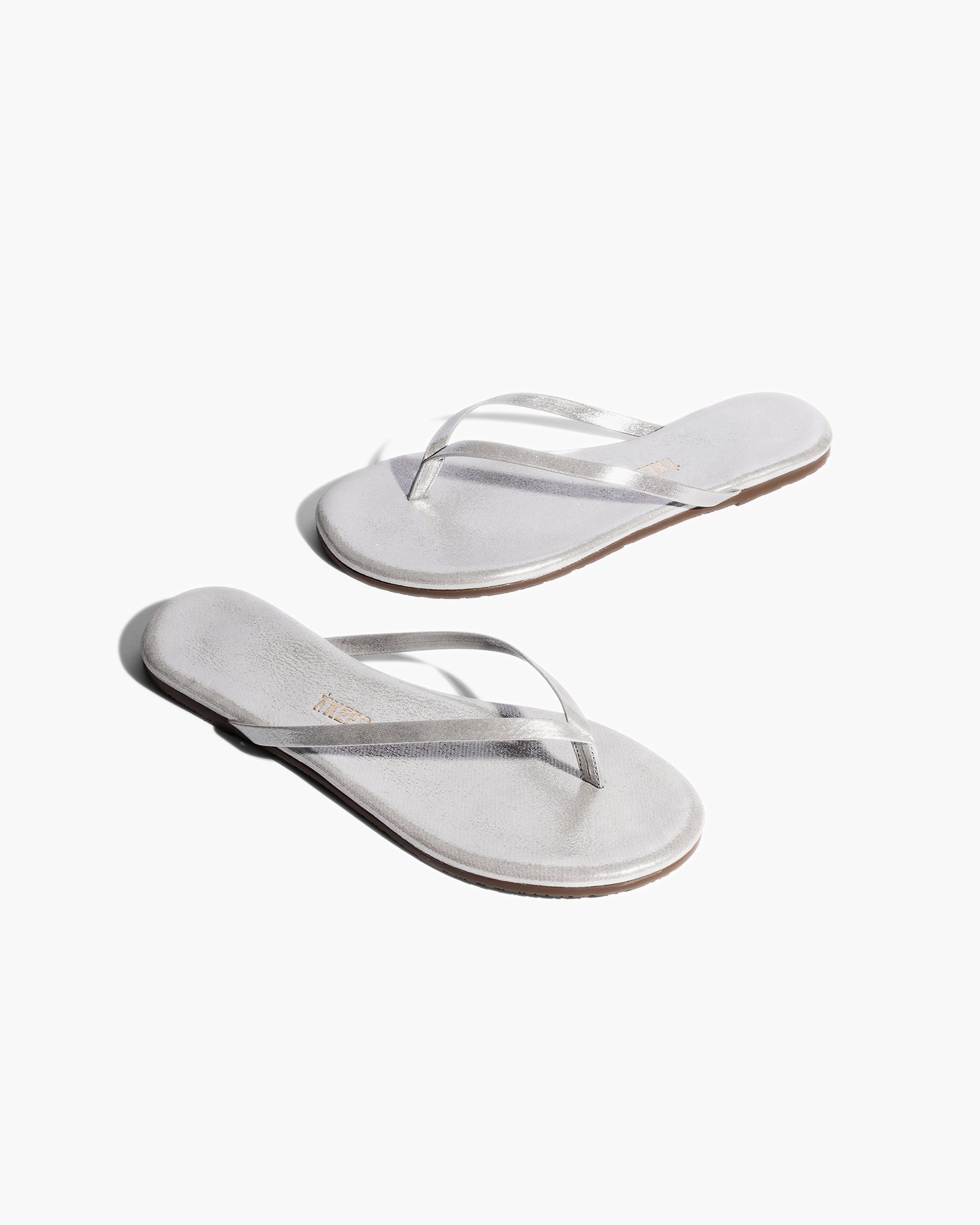 TKEES Lily Glitters Women's Flip Flops White | IRALFM-639