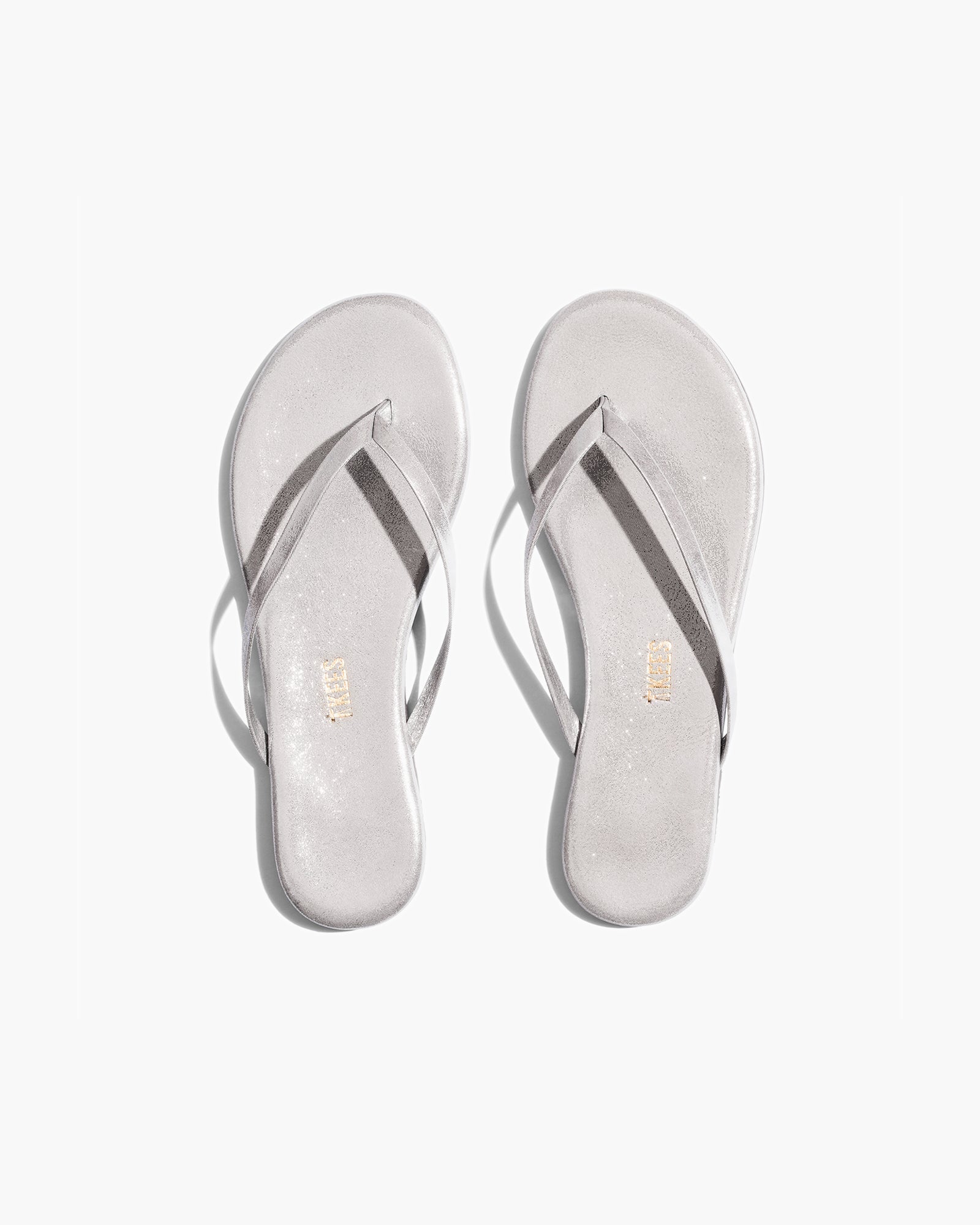 TKEES Lily Glitters Women\'s Flip Flops White | IRALFM-639