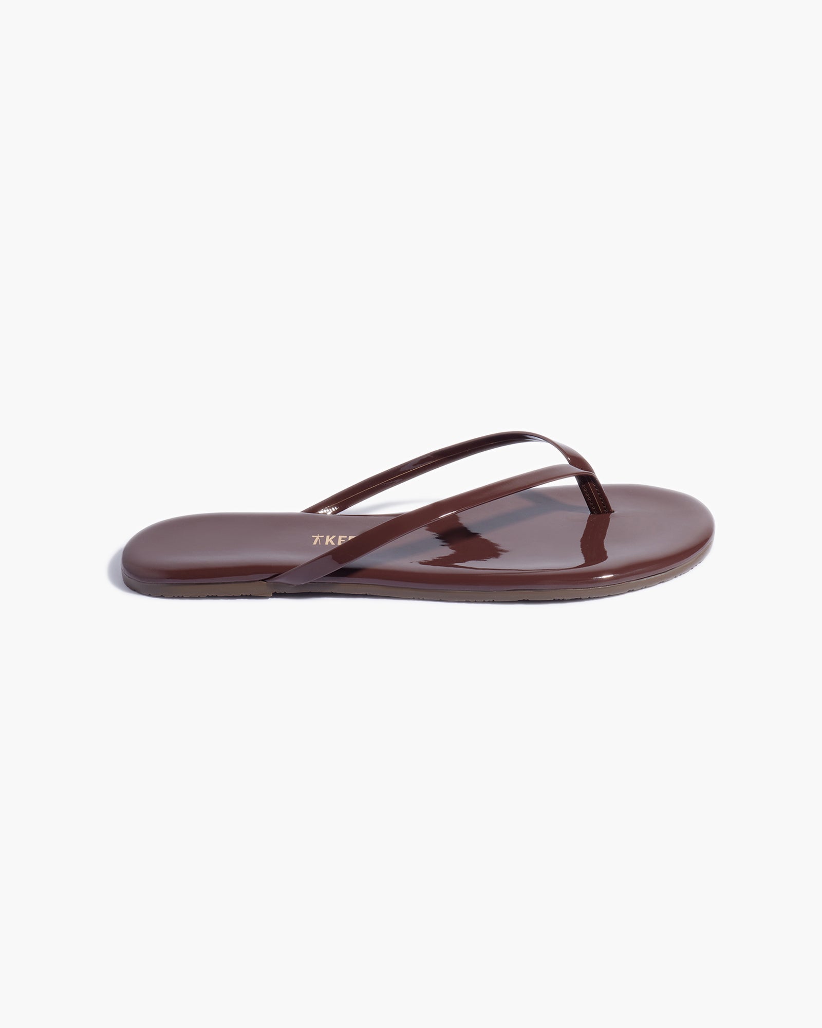 TKEES Lily Glosses Women's Flip Flops Brown | IGXMOJ-140