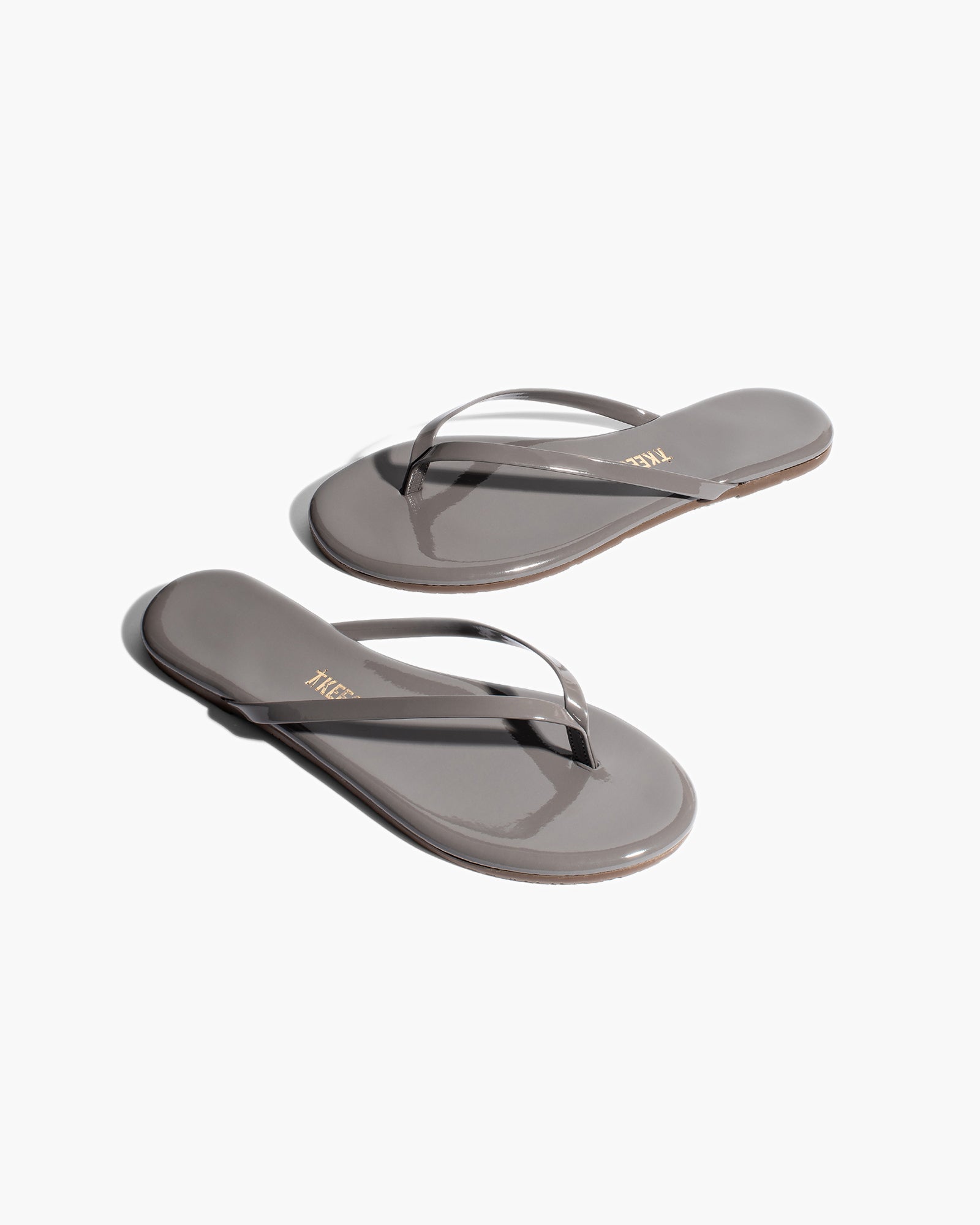 TKEES Lily Glosses Women's Flip Flops Grey | EBGAYL-987