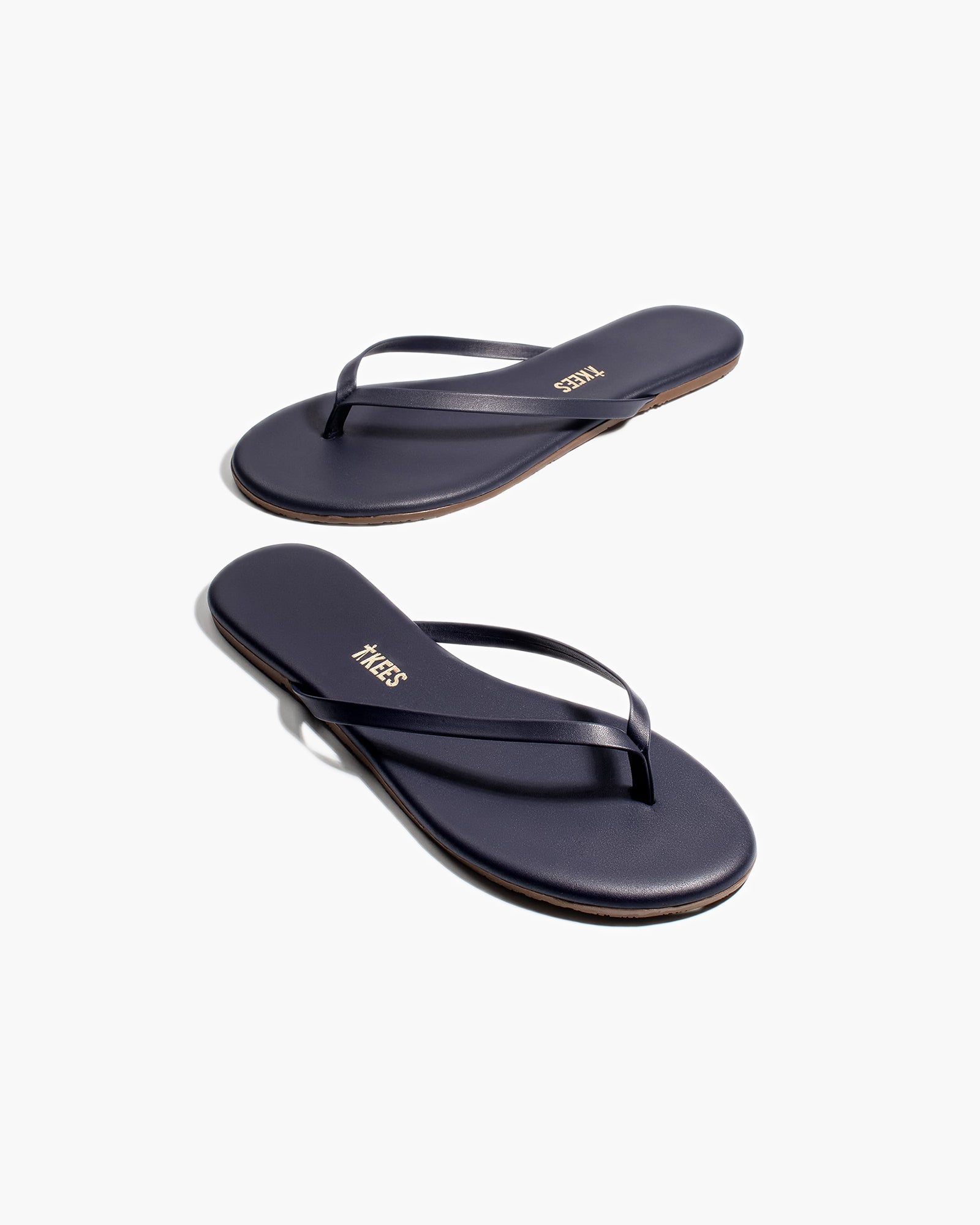 TKEES Lily Liners Women's Flip Flops Black | LHMJWQ-751