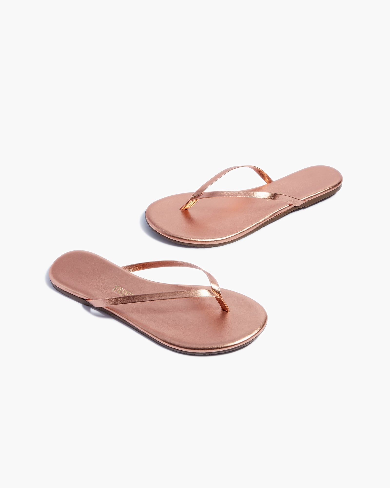 TKEES Lily Metallics Women's Flip Flops Pink | NXGKDF-390