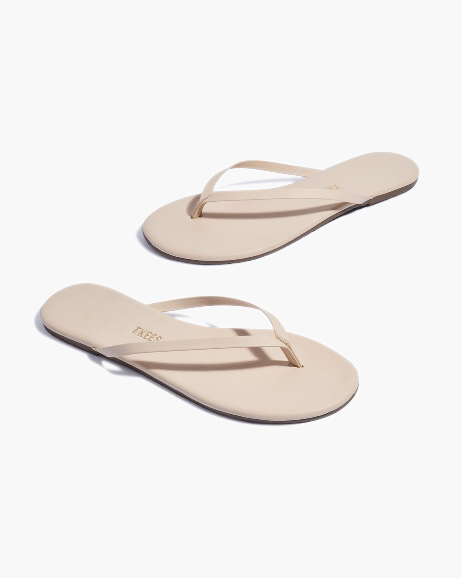 TKEES Lily Nudes Women's Flip Flops Beige | OPWQTN-594