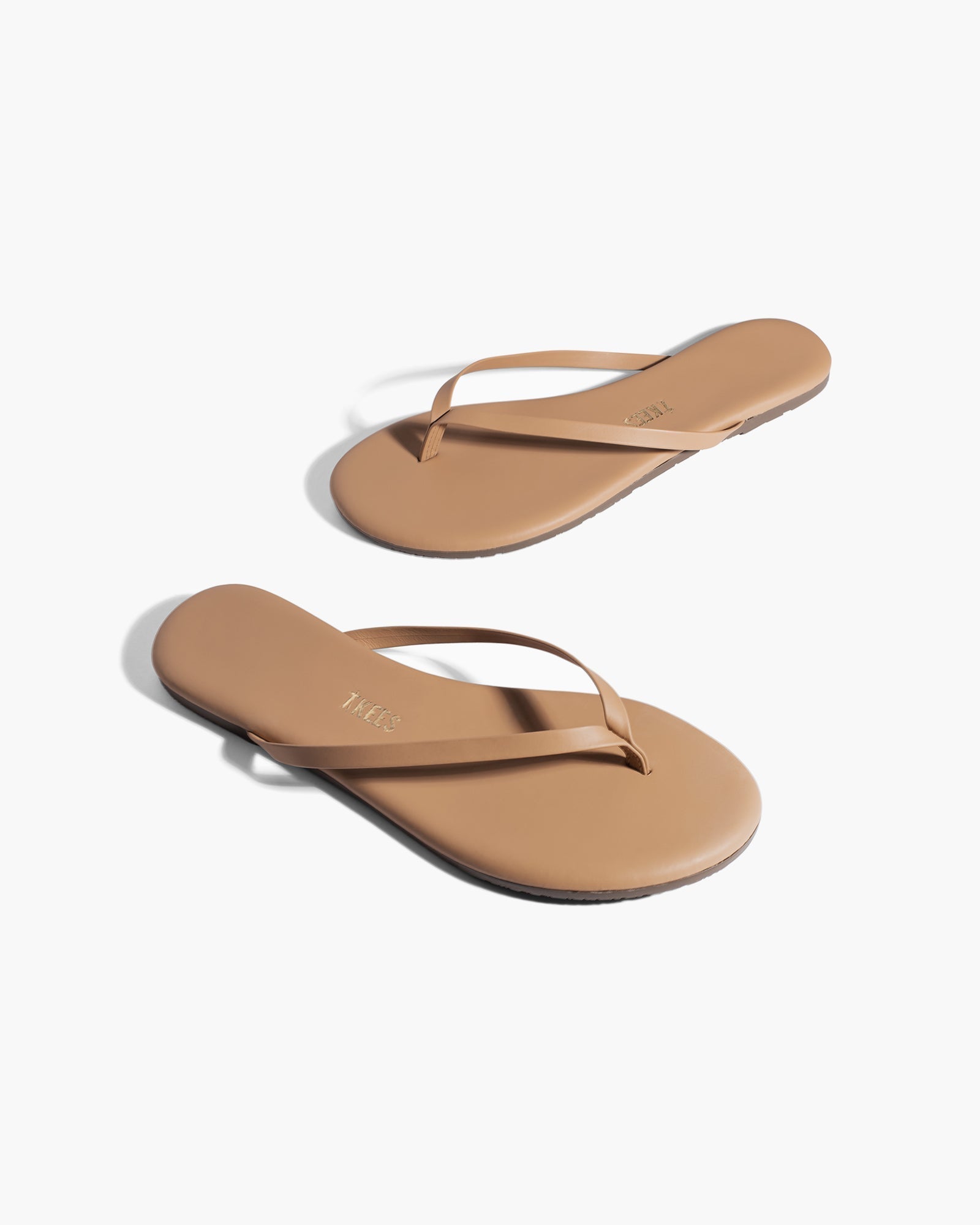 TKEES Lily Nudes Women's Flip Flops Brown | XFKTZN-516