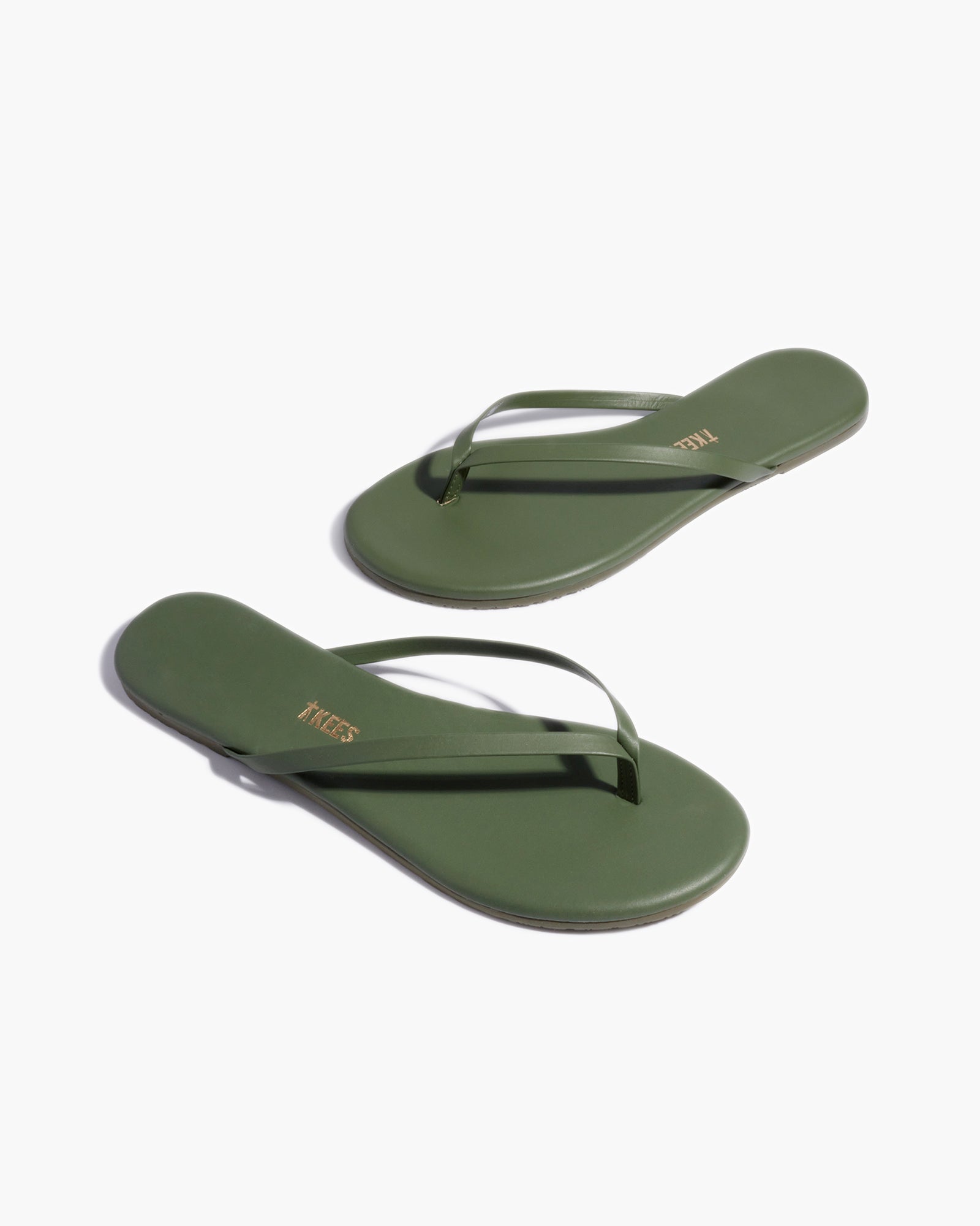 TKEES Lily Pigments Women's Flip Flops Green | NUCOEX-967