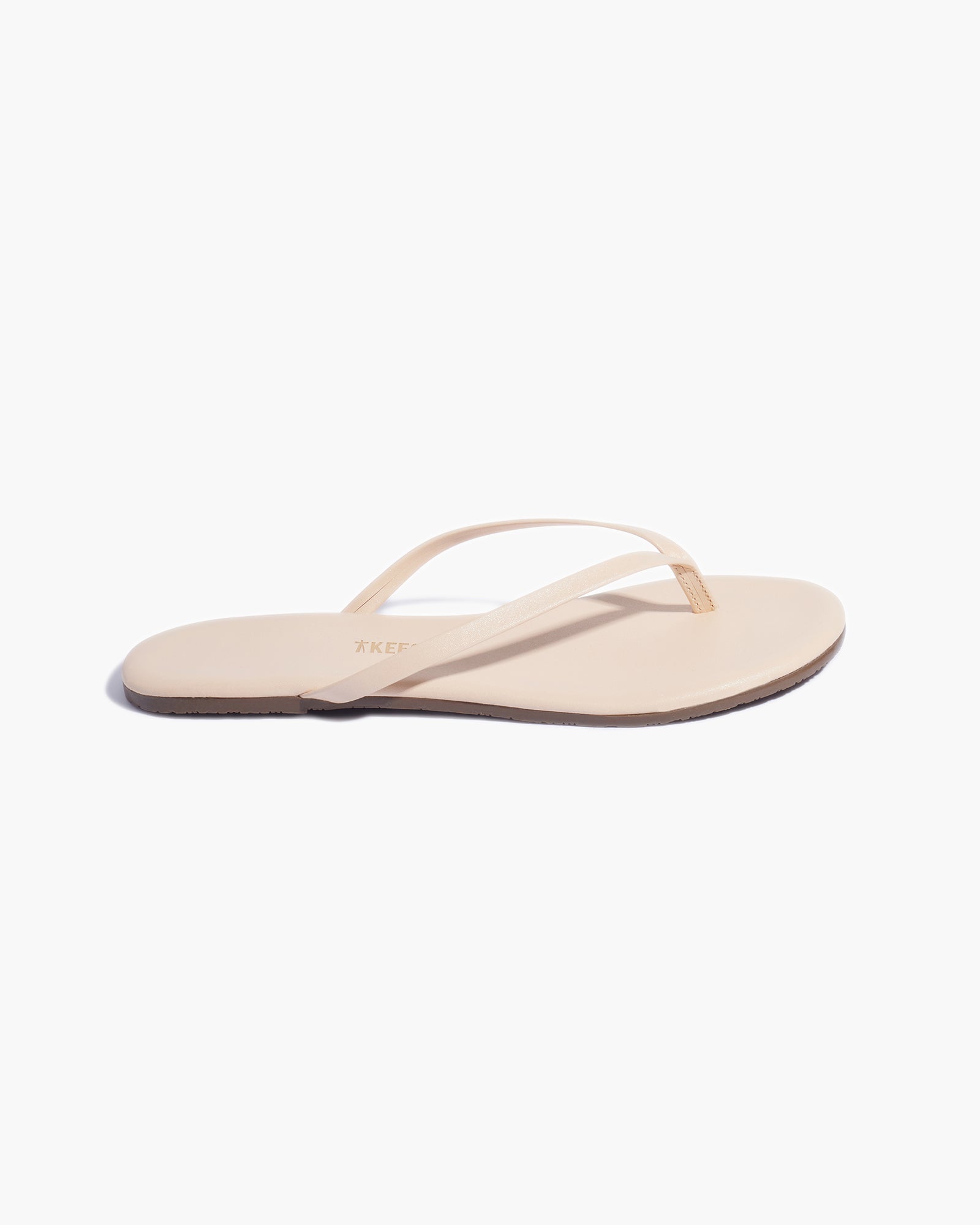 TKEES Lily Shimmers Women's Flip Flops Beige | TDWJFZ-273