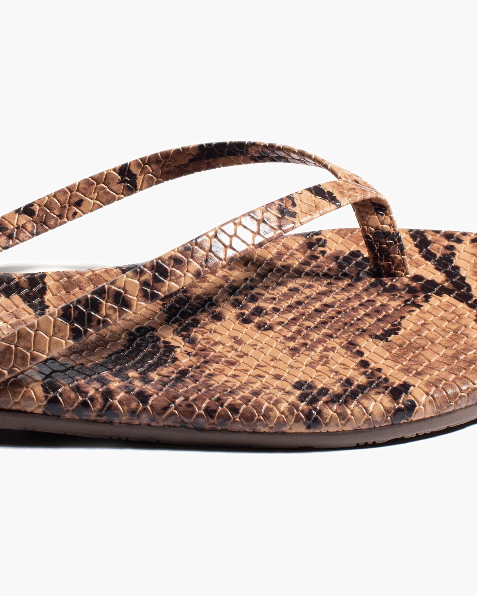 TKEES Lily Vegan Animal Women's Flip Flops Snake | AWTGBO-953