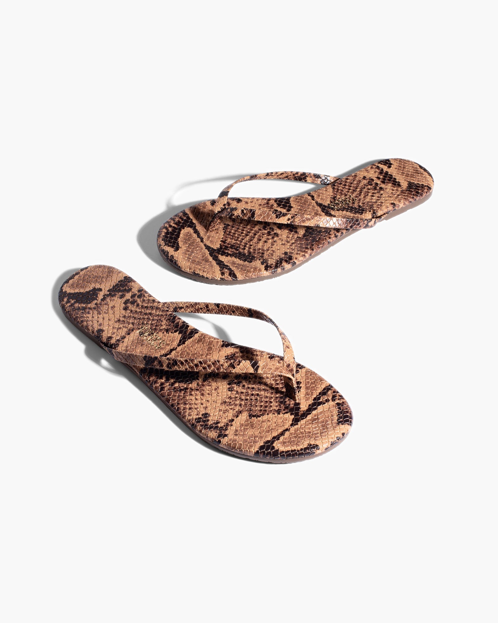 TKEES Lily Vegan Animal Women's Flip Flops Snake | AWTGBO-953