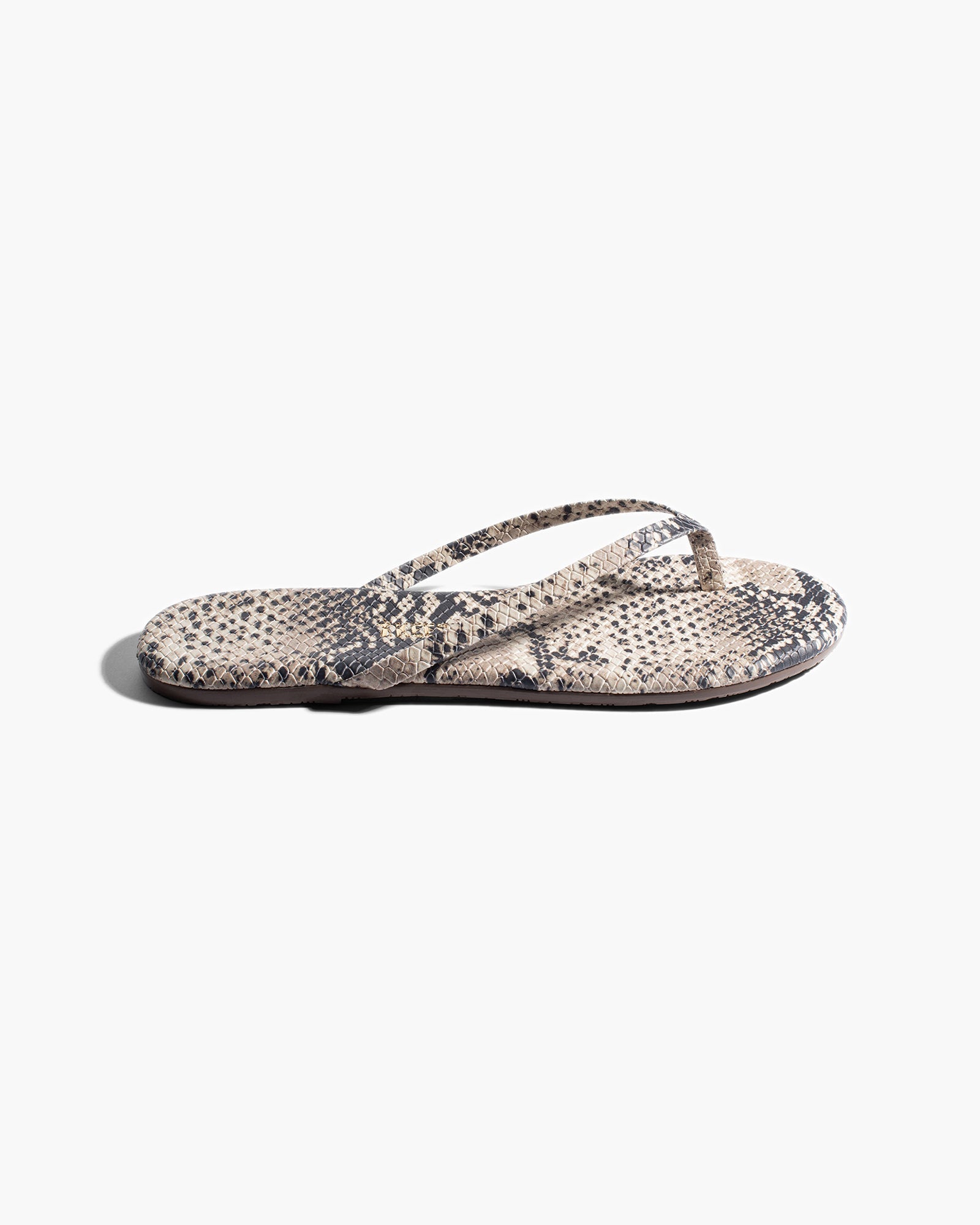 TKEES Lily Vegan Animal Women's Flip Flops Brown Snake | NYLQCT-245