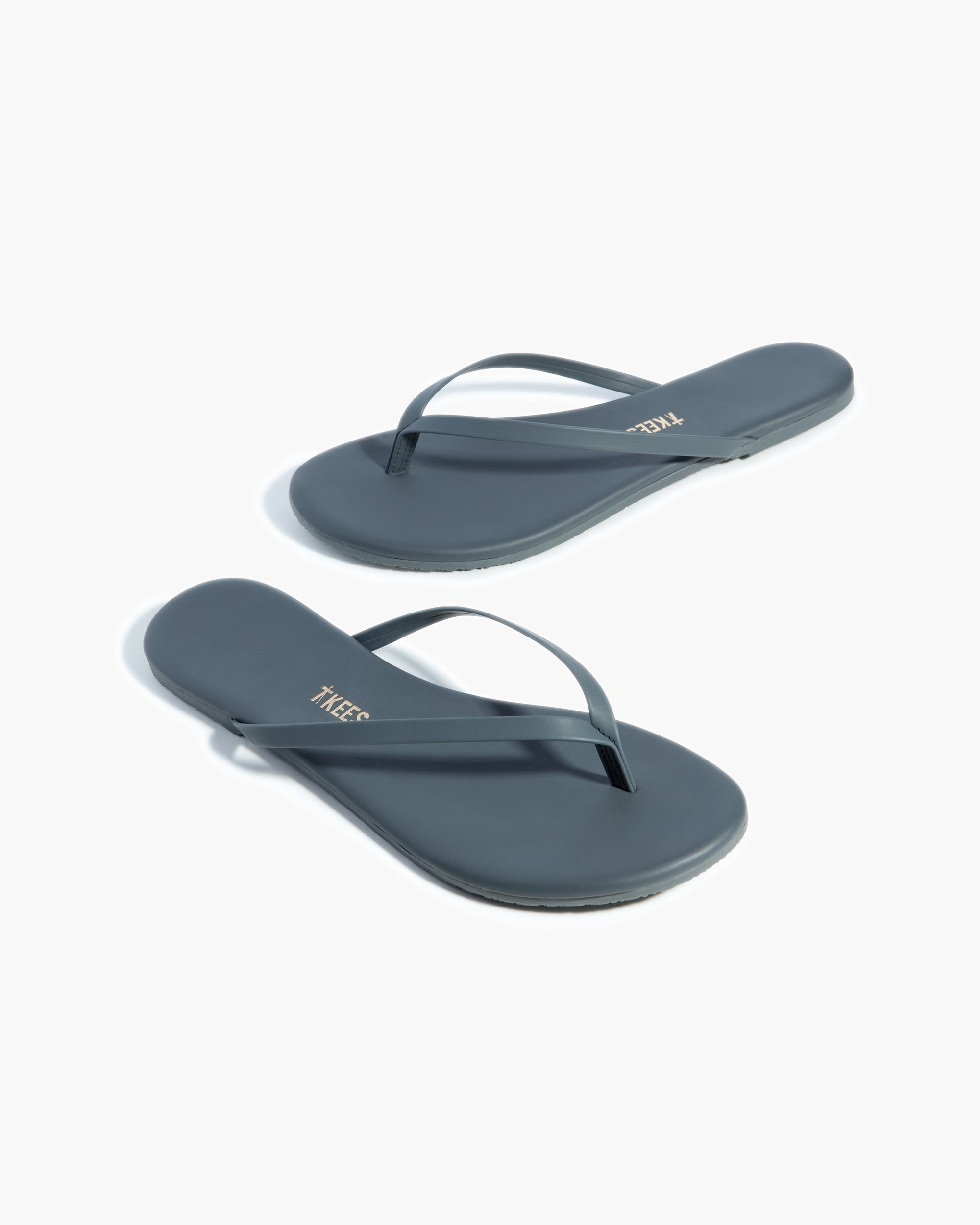 TKEES Lily Vegan Women's Flip Flops Blue | EHAXYV-157