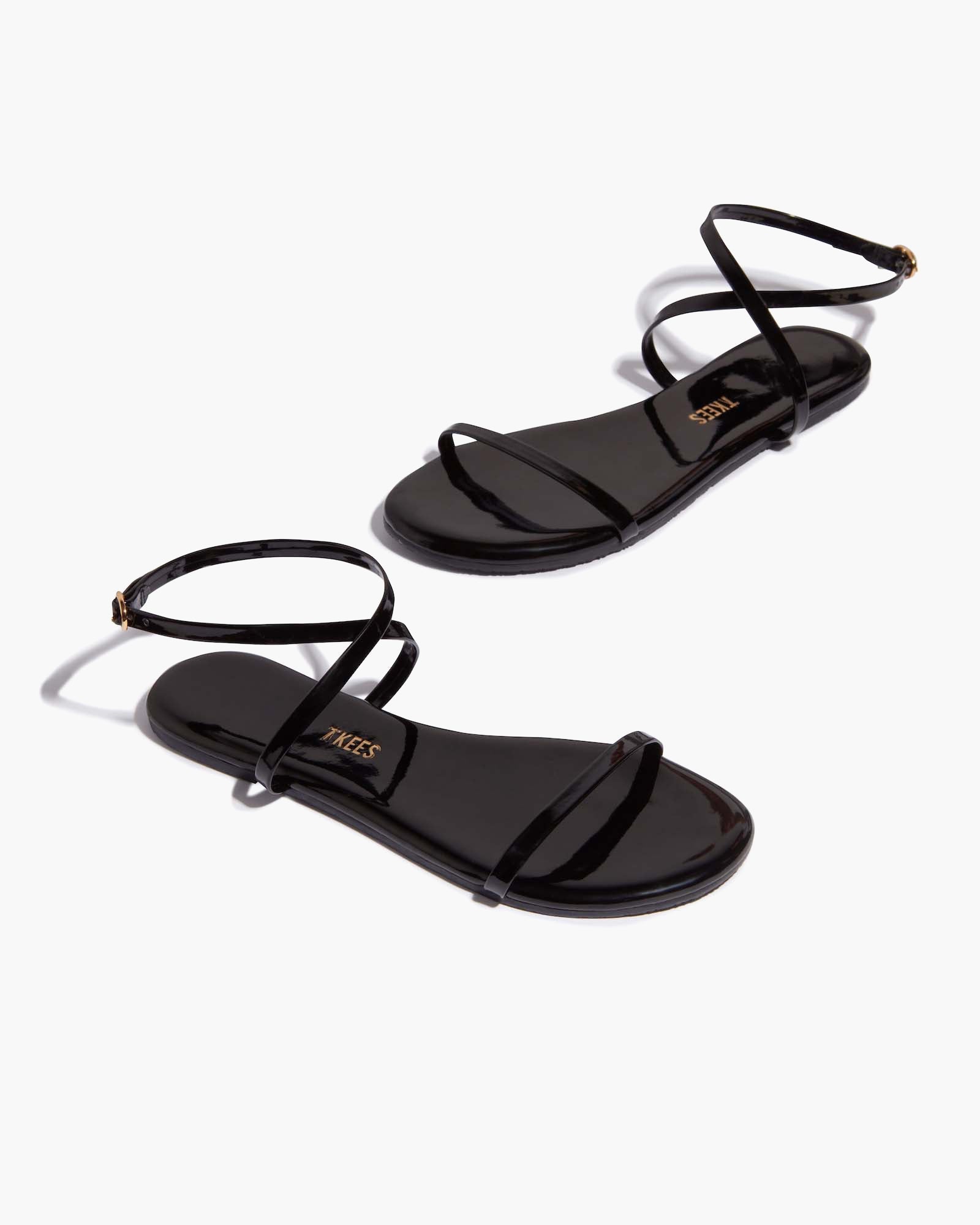 TKEES MJ Glosses Women's Sandals Black | IKTDCS-902