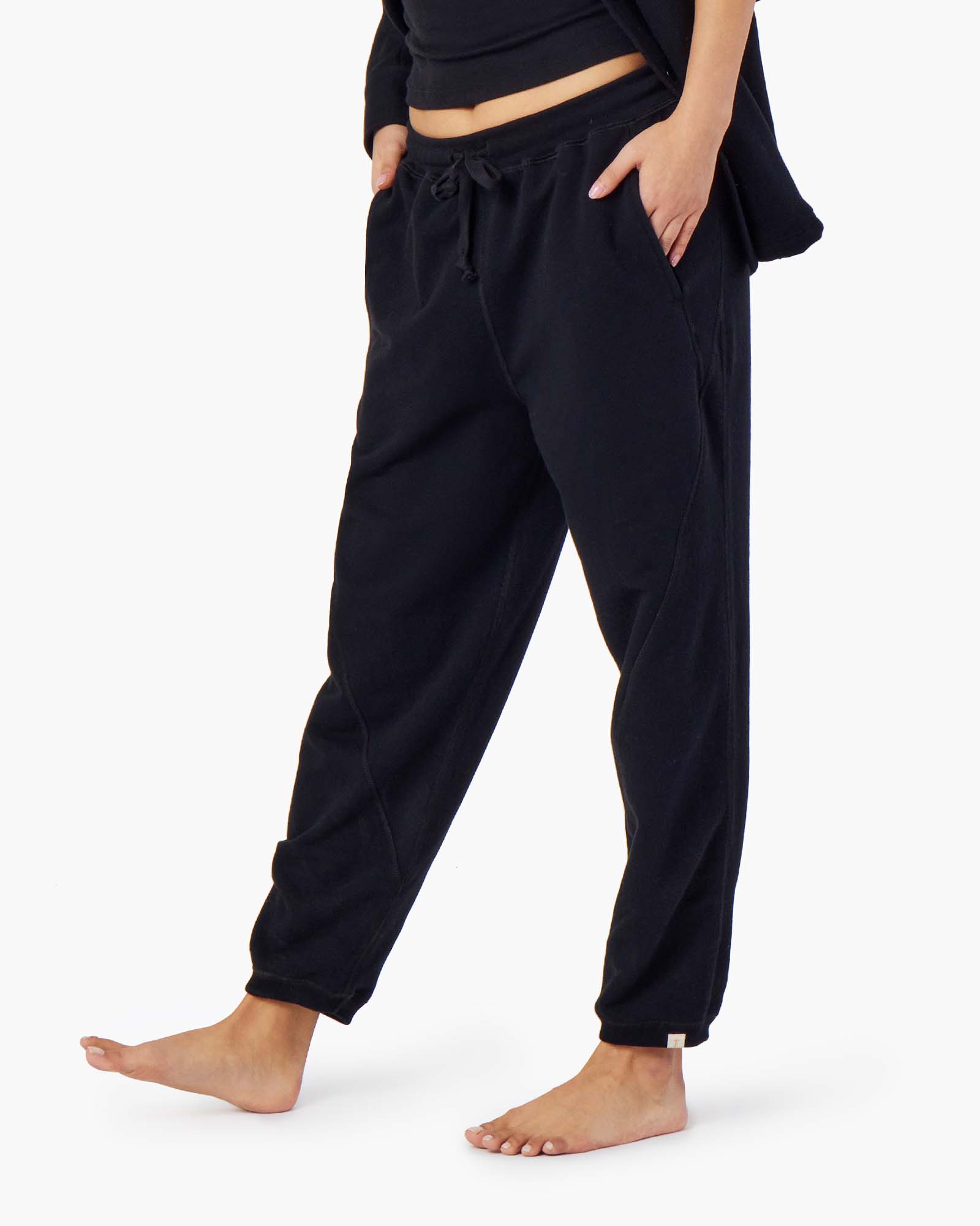 TKEES Panelled Women's Jogger Black | HXVKOI-106