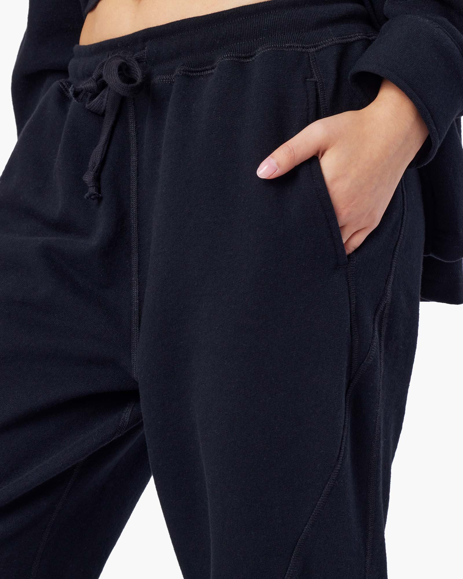 TKEES Panelled Women's Jogger Black | HXVKOI-106