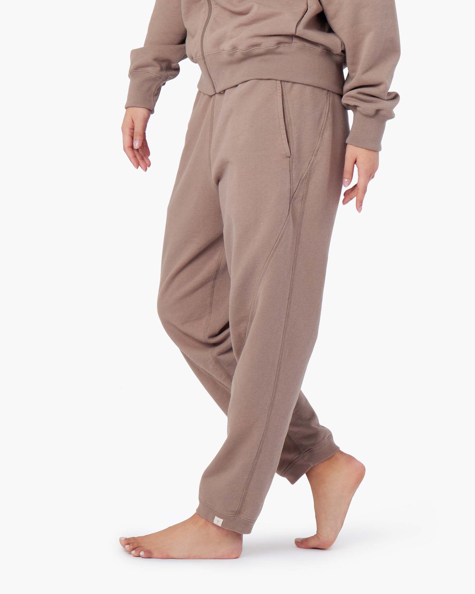 TKEES Panelled Women's Jogger Brown | FXAOYT-704