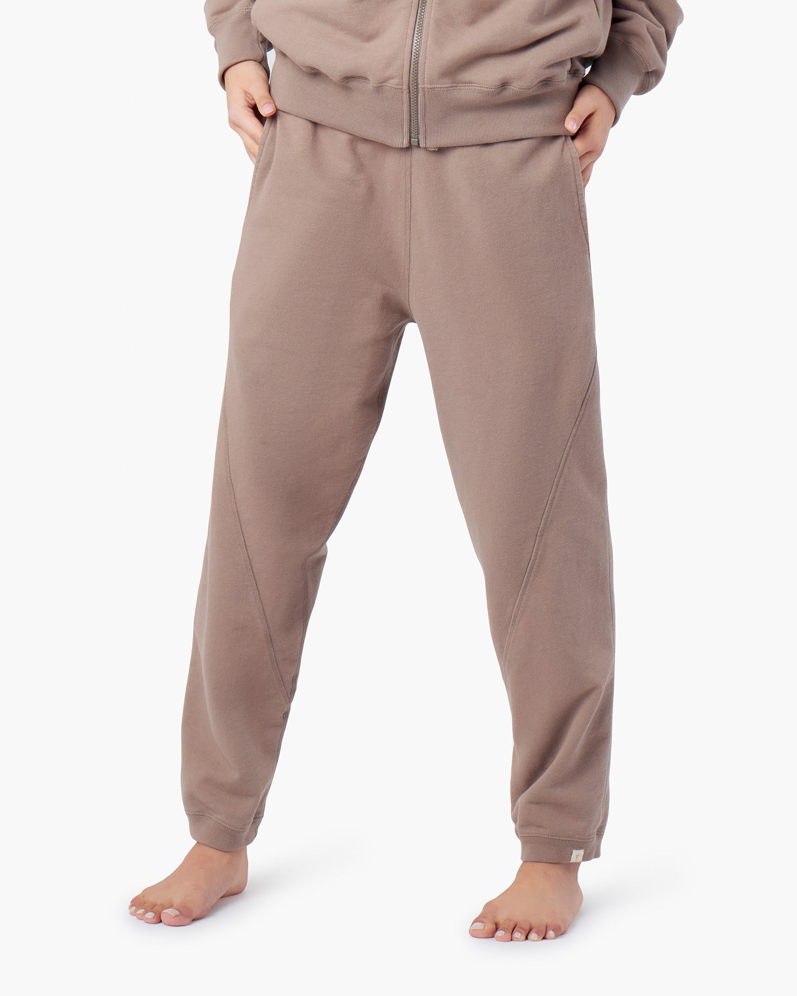 TKEES Panelled Women's Jogger Brown | FXAOYT-704