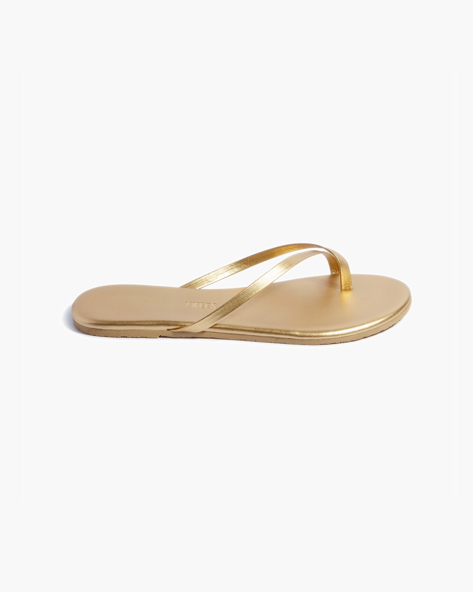 TKEES Riley Metallics Women's Sandals Gold | UCBDYX-045