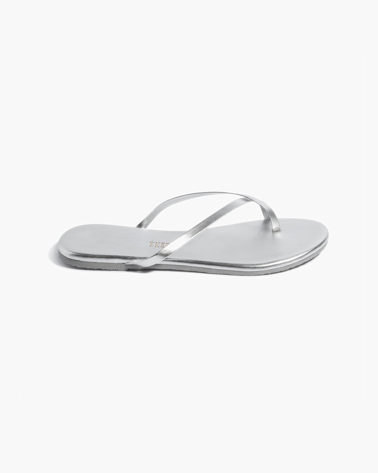 TKEES Riley Metallics Women's Sandals Silver | YVPMHR-048