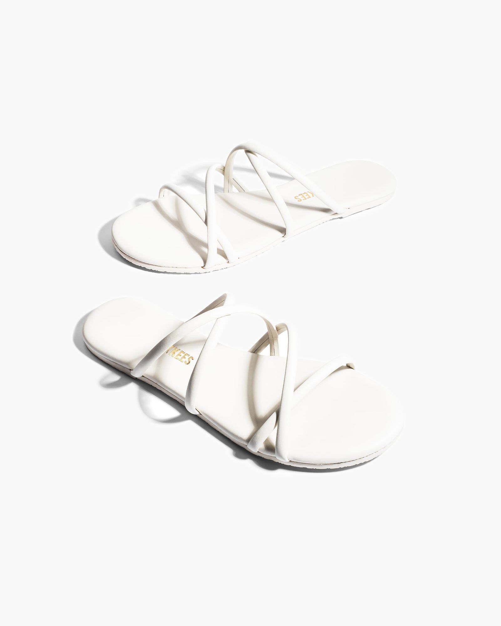 TKEES Sloane Women's Sandals Cream | TPKVGF-547