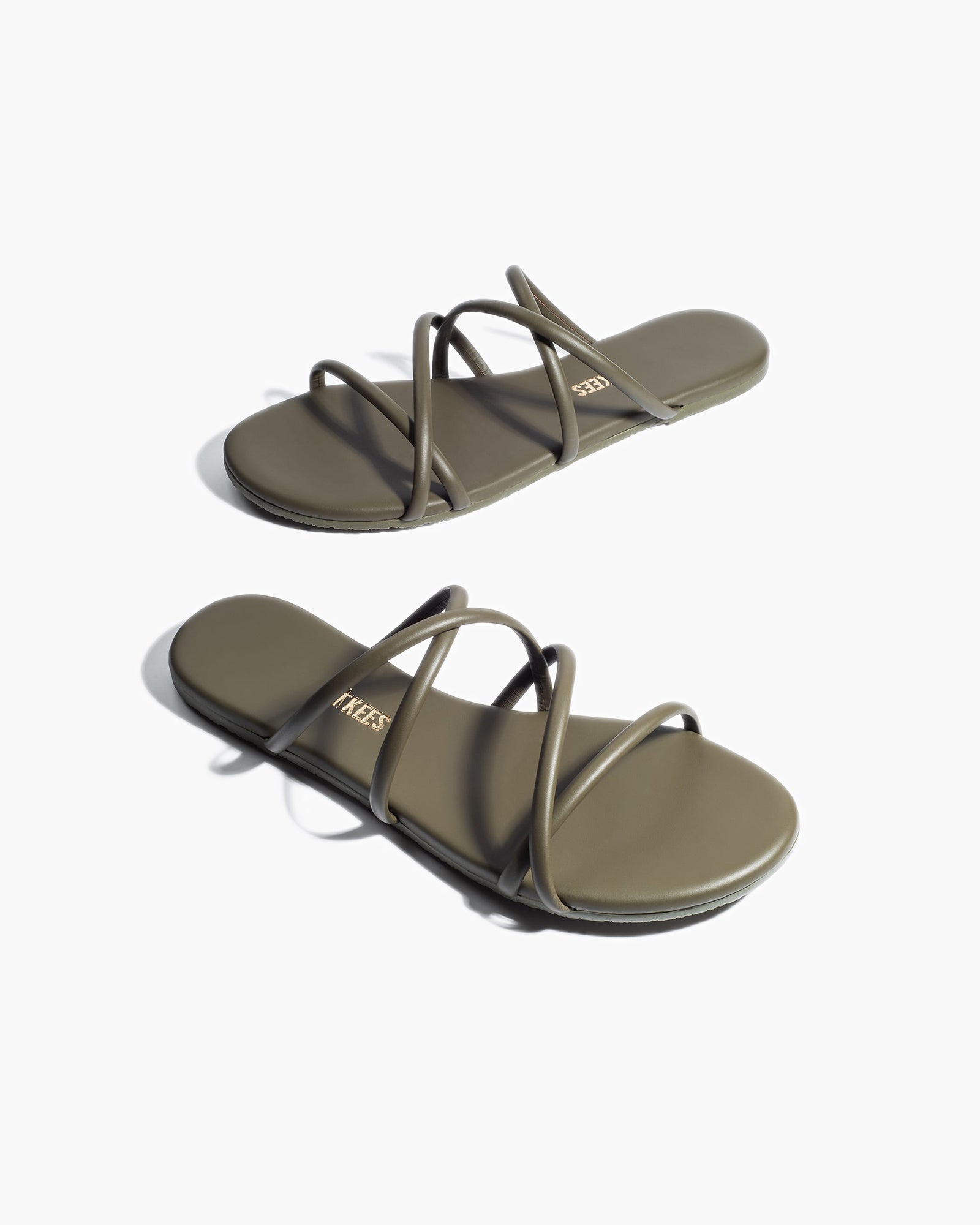 TKEES Sloane Women's Sandals Olive | SWCKYU-120