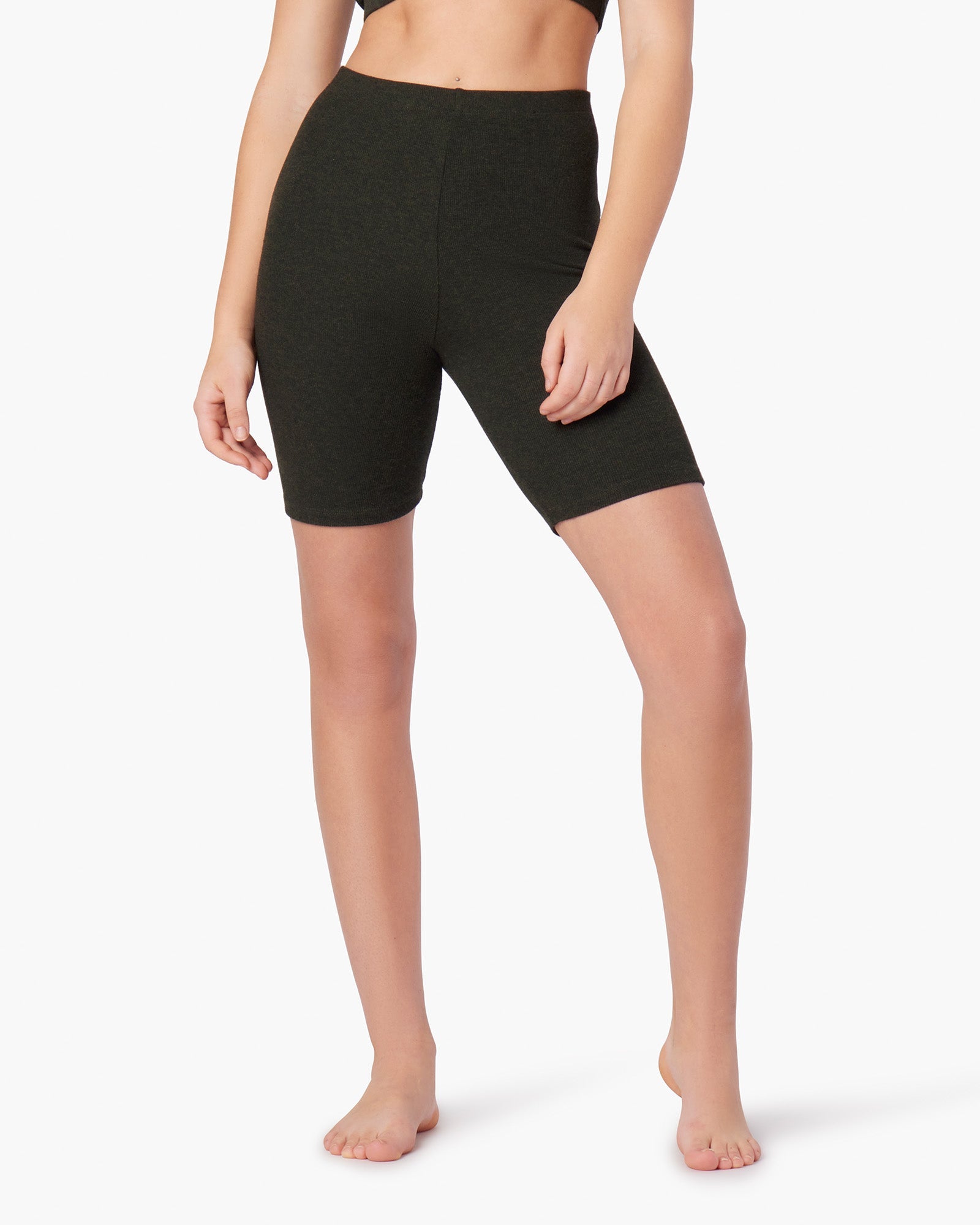 TKEES Super Rib Biker Women's Shorts Black | PGJNUD-091