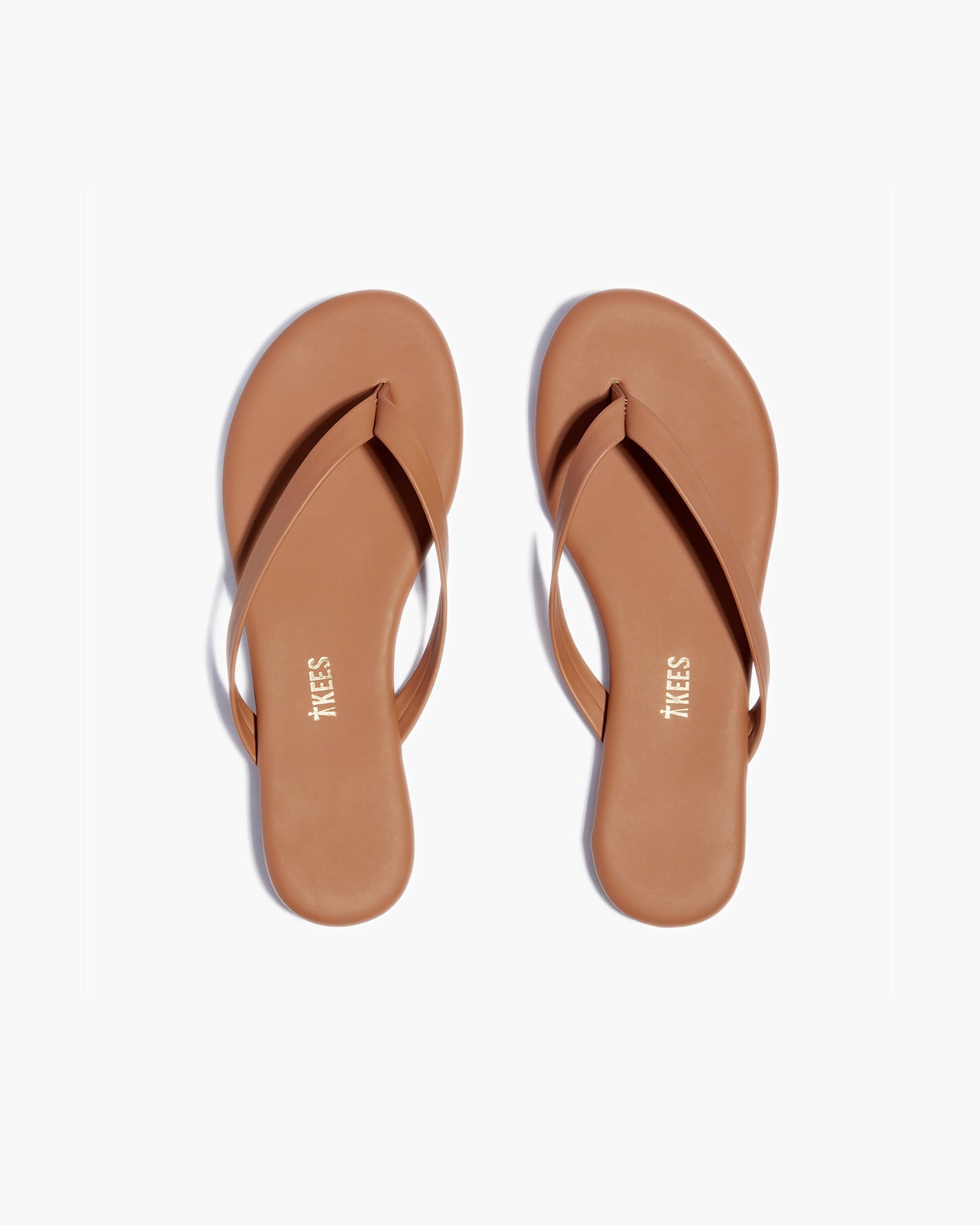 TKEES Boyfriend Vegan Women's Flip Flops Brown | VNARJF-408