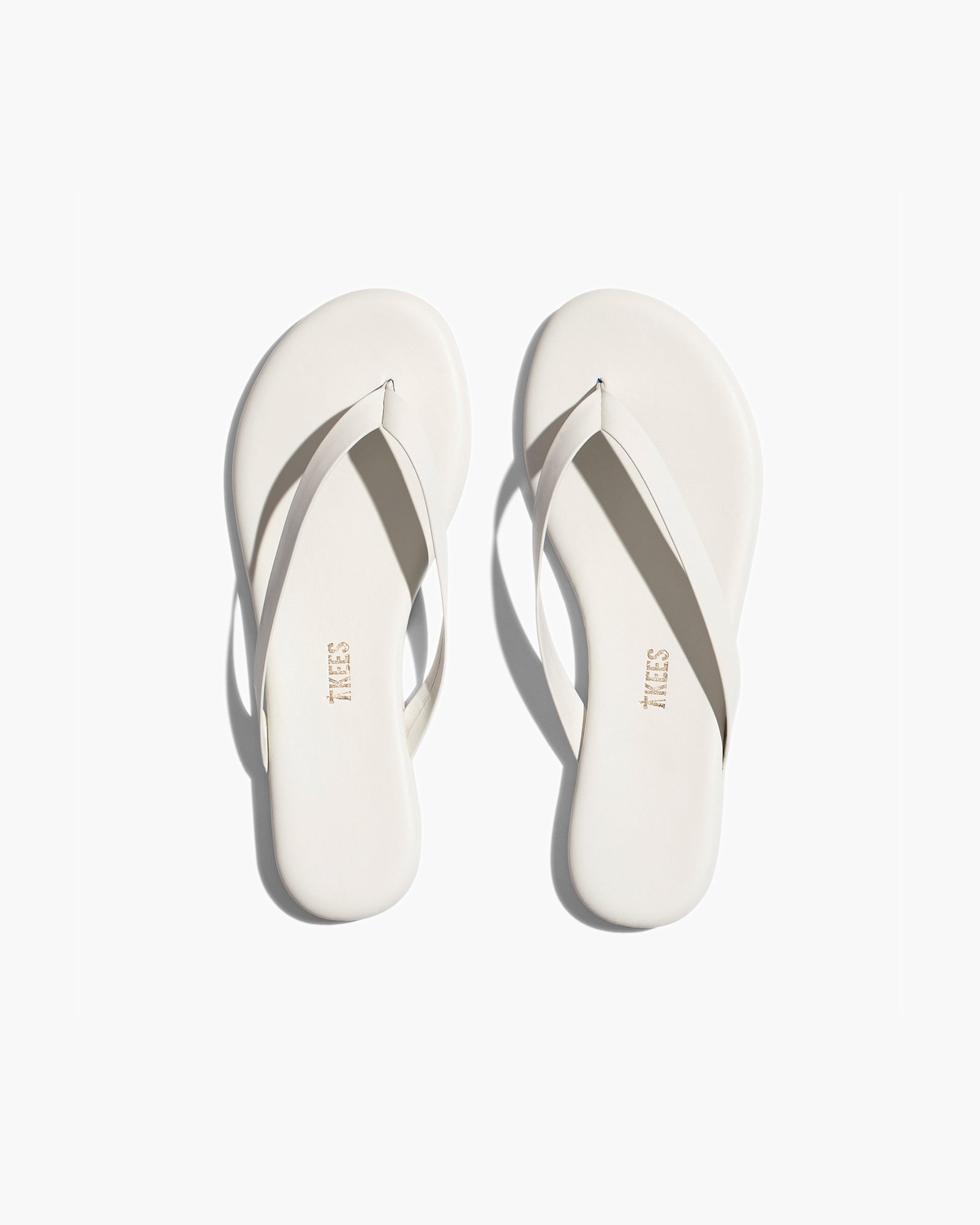 TKEES Boyfriend Women's Flip Flops Cream | OLXQCG-780