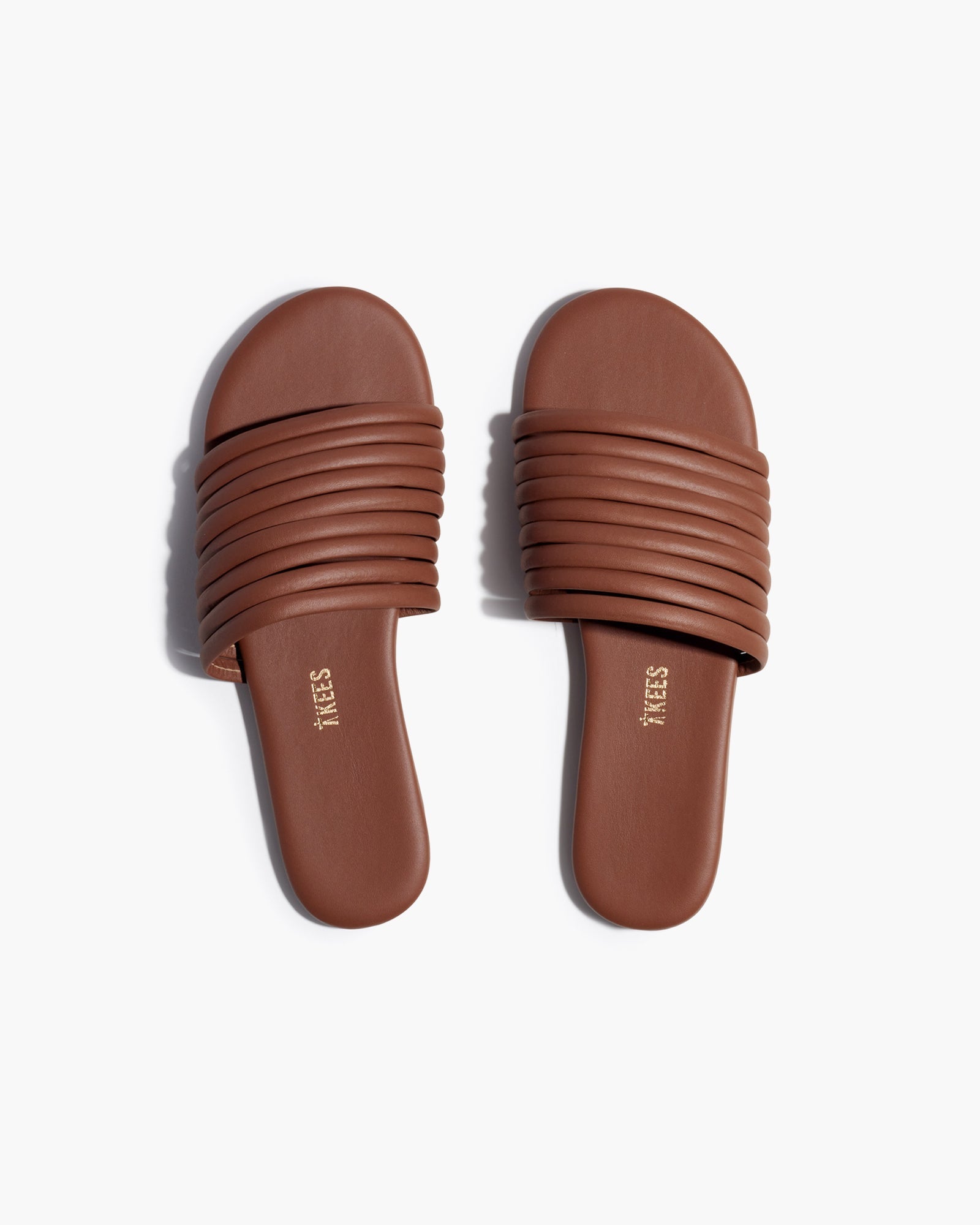 TKEES Caro Women's Slides Brown | FWDPCO-350