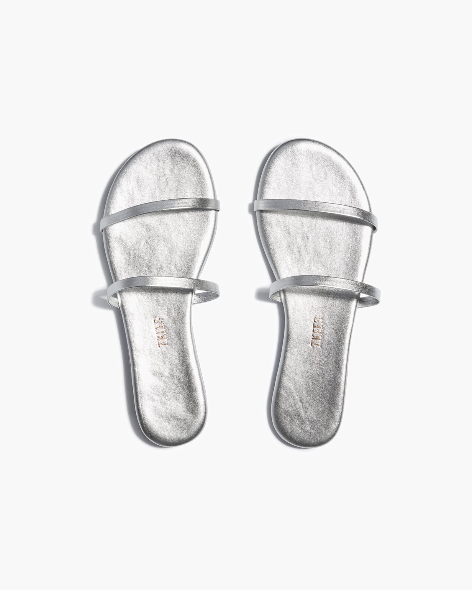 TKEES Gemma Metallics Women's Sandals Silver | ZFEGIW-621