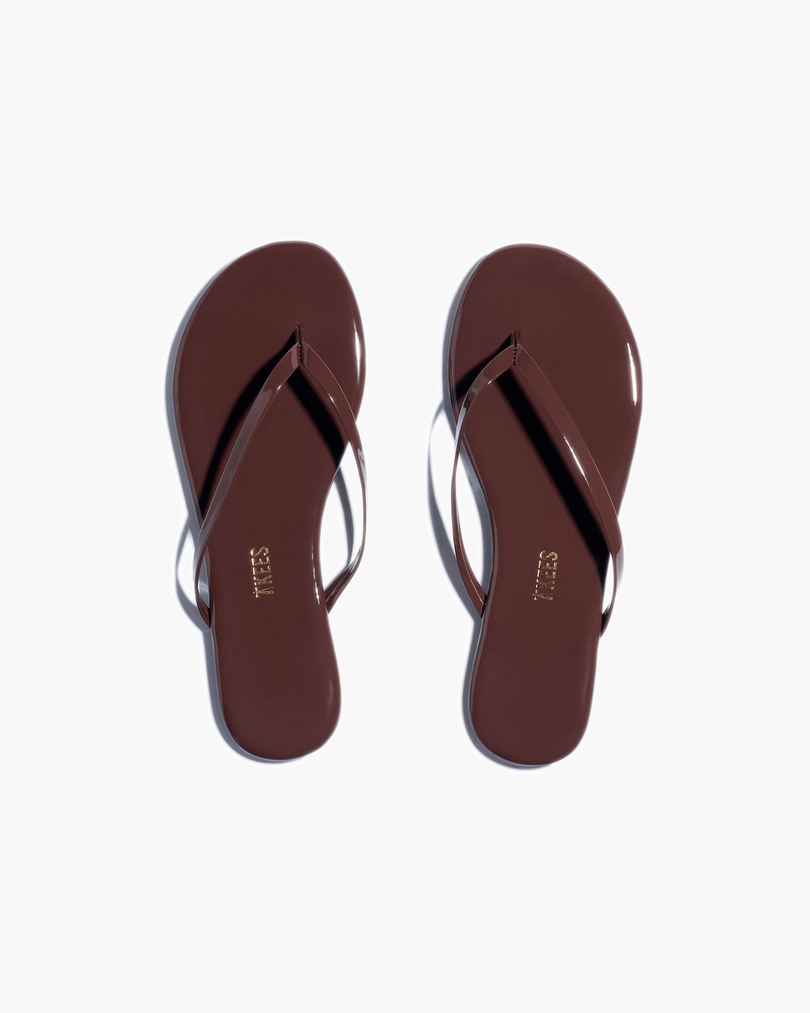 TKEES Lily Glosses Women's Flip Flops Brown | IGXMOJ-140