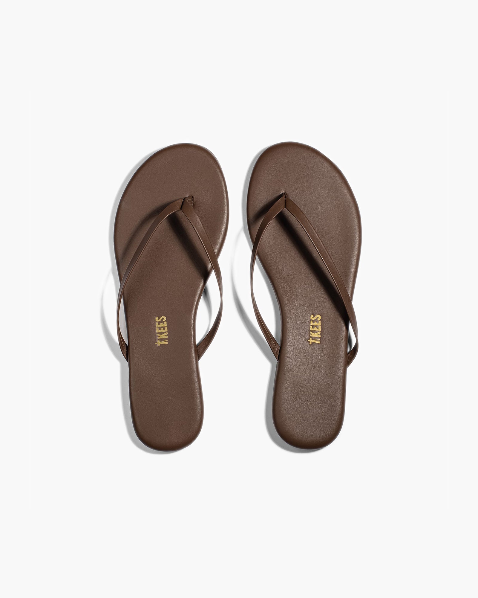 TKEES Lily Liners Women's Flip Flops Coffee | OSZVMJ-315