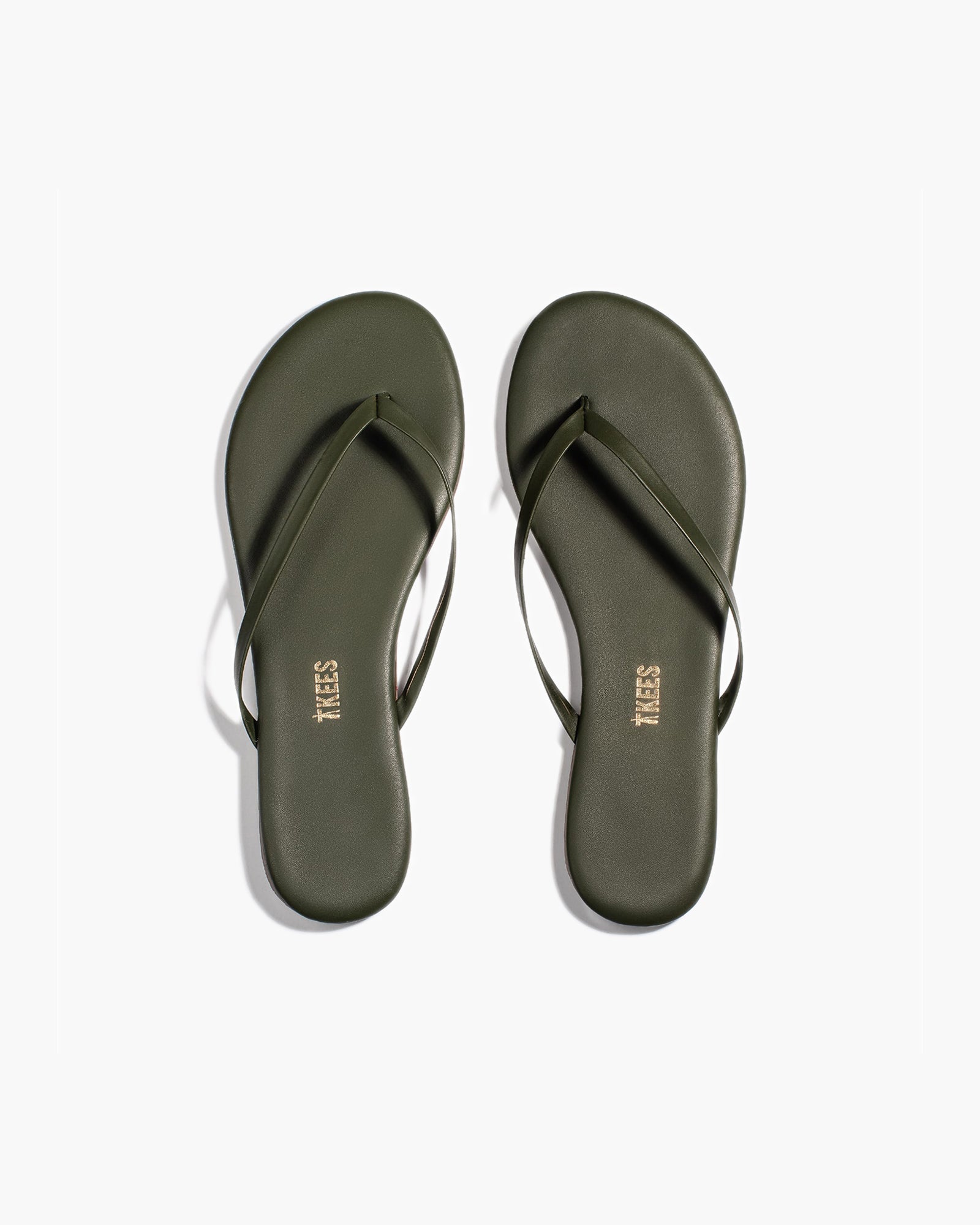 TKEES Lily Liners Women's Flip Flops Green | CKJOSM-943