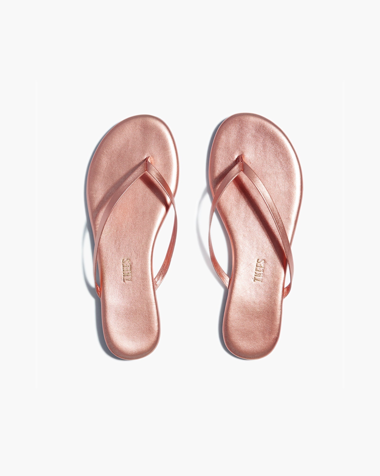 TKEES Lily Metallics Women's Flip Flops Pink | NXGKDF-390