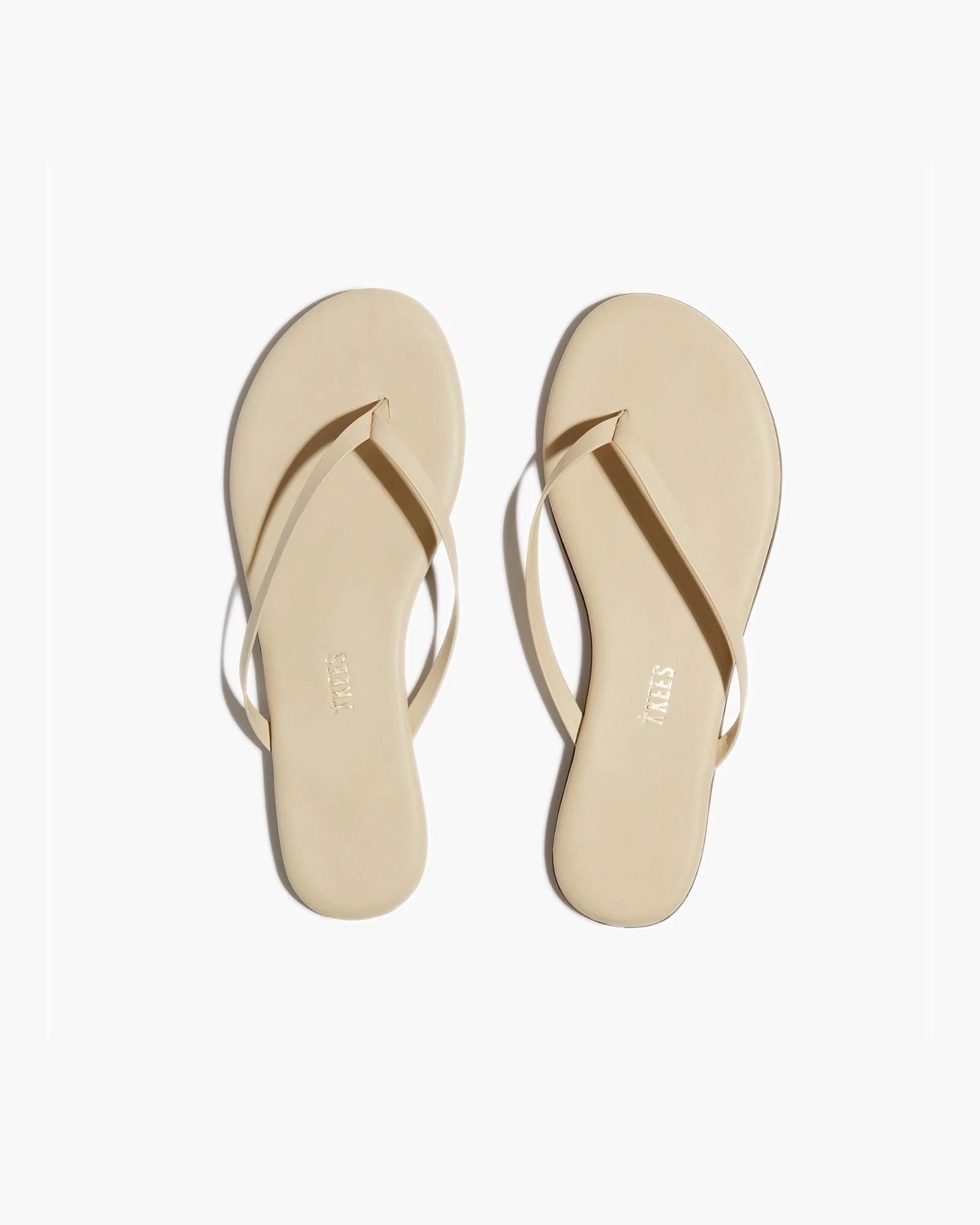 TKEES Lily Nudes Women's Flip Flops White | MBTSOI-152