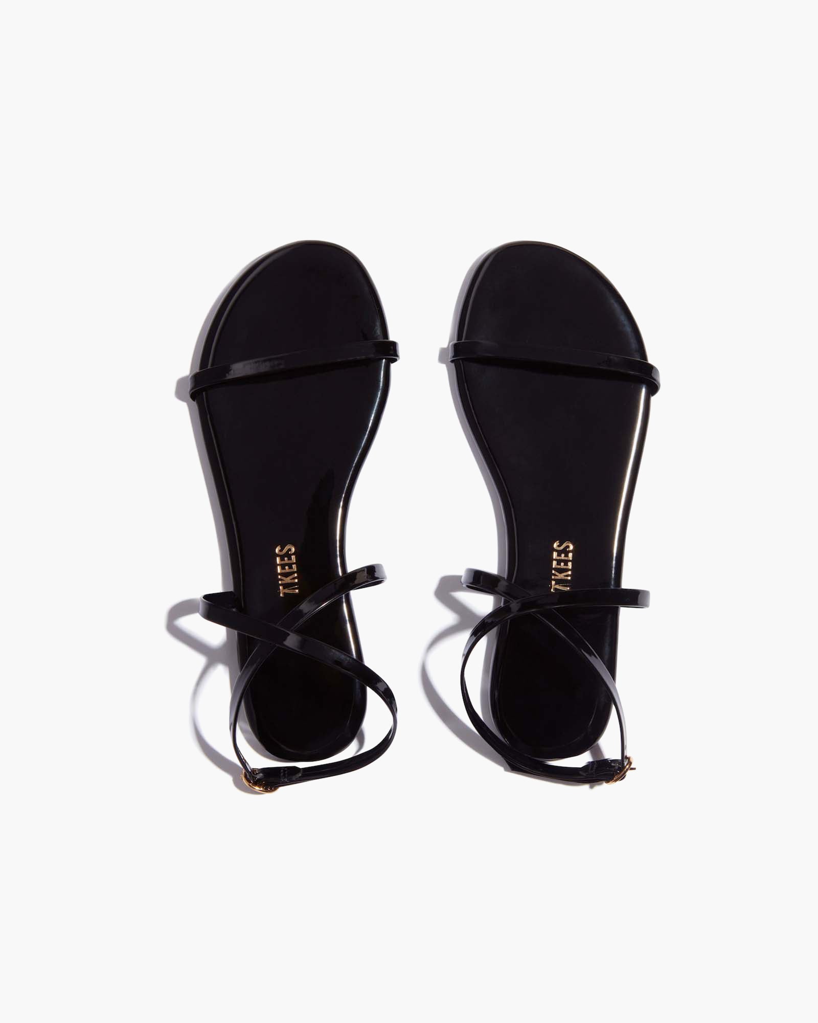 TKEES MJ Glosses Women's Sandals Black | IKTDCS-902